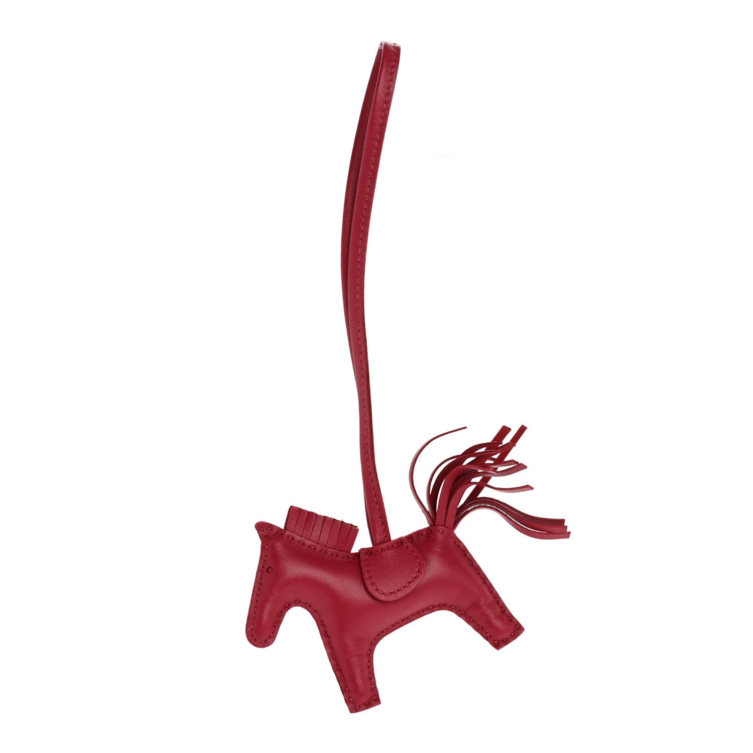 Milo Lambskin Grigri Rodeo Horse Bag Charm PM Rubis