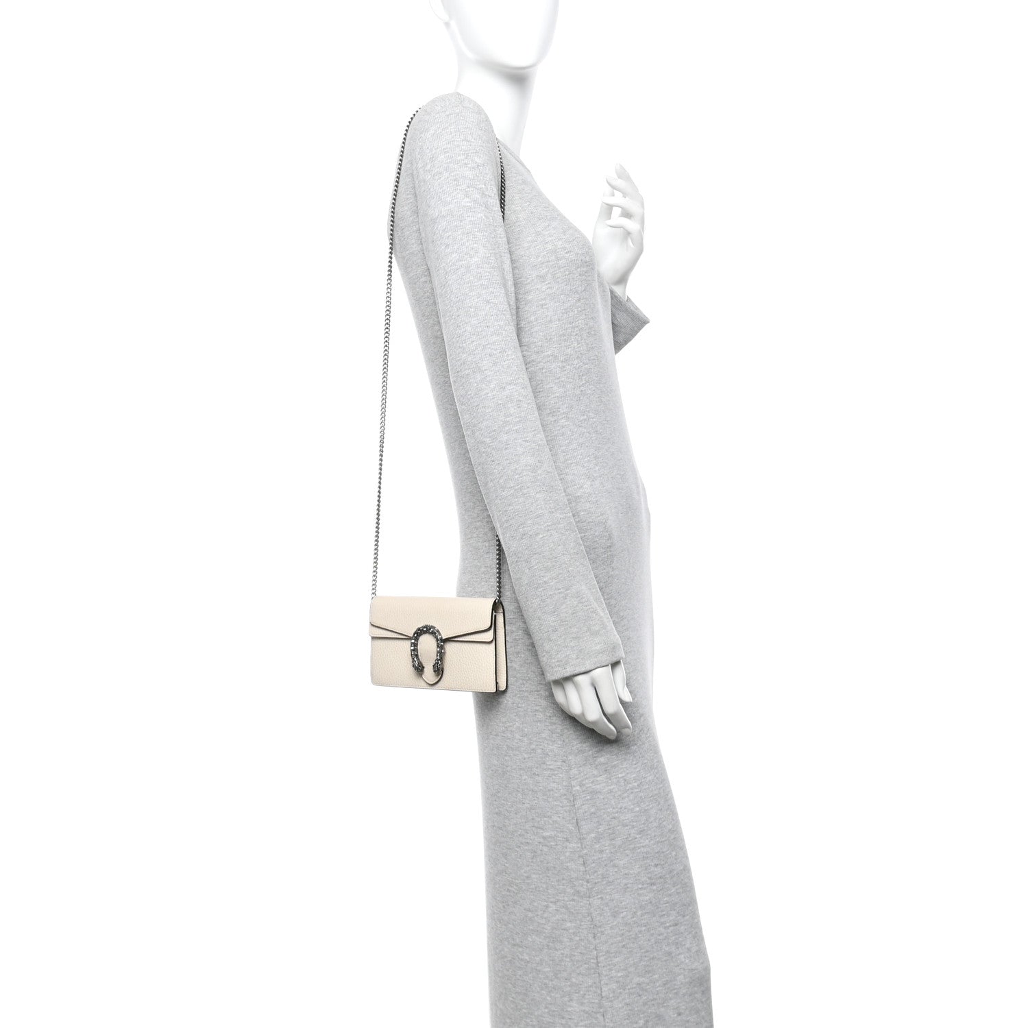 Dollar Calfskin Crystal Super Mini Dionysus Shoulder Bag Mystic White Black Diamond