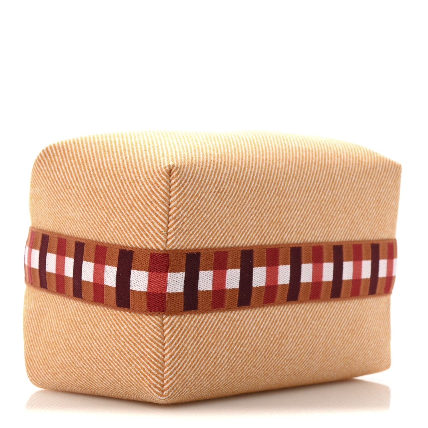 Merino Wool Large Au Carre Bride-A-Brac Pouch Fauve
