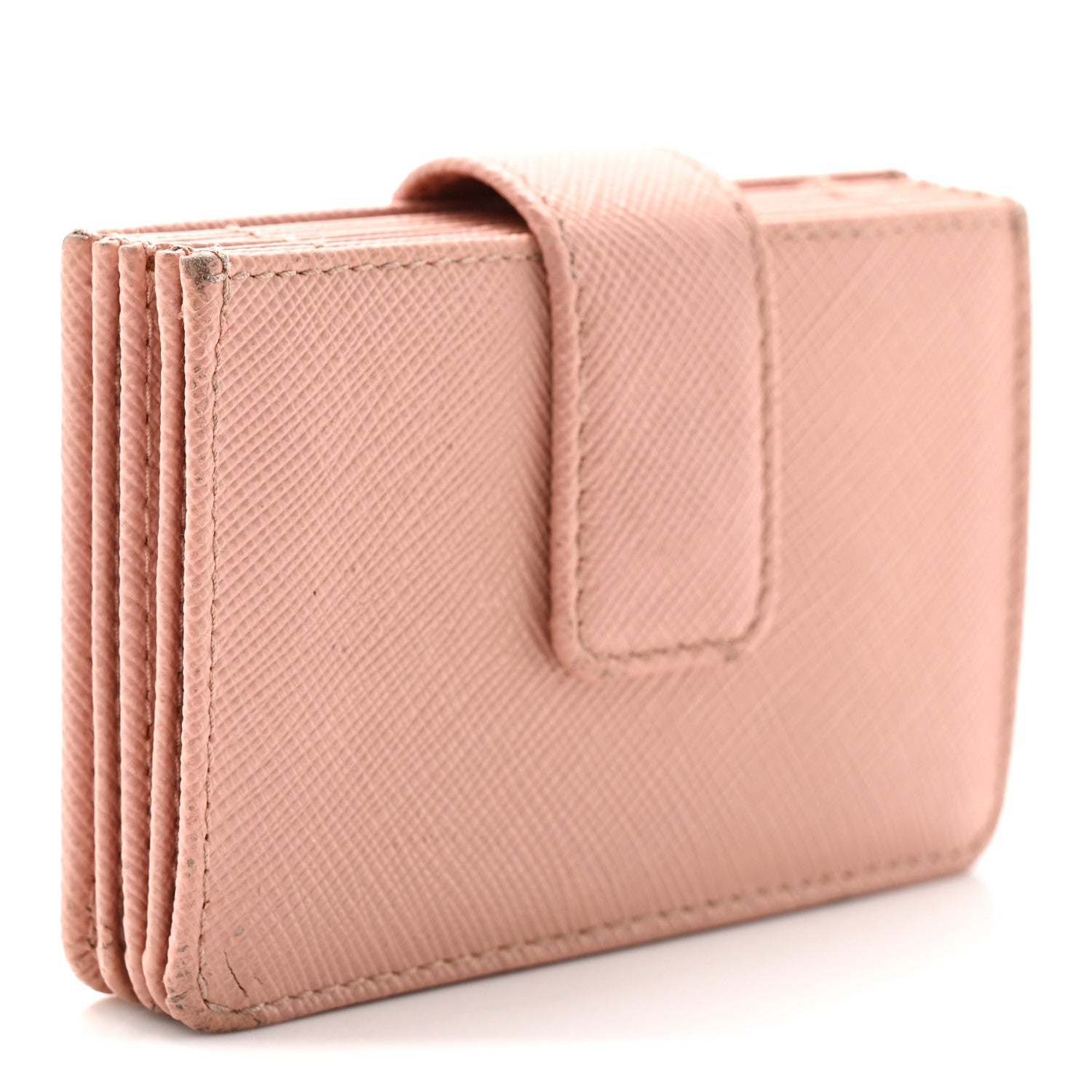 Saffiano Metal Gusseted Card Holder Orchidea