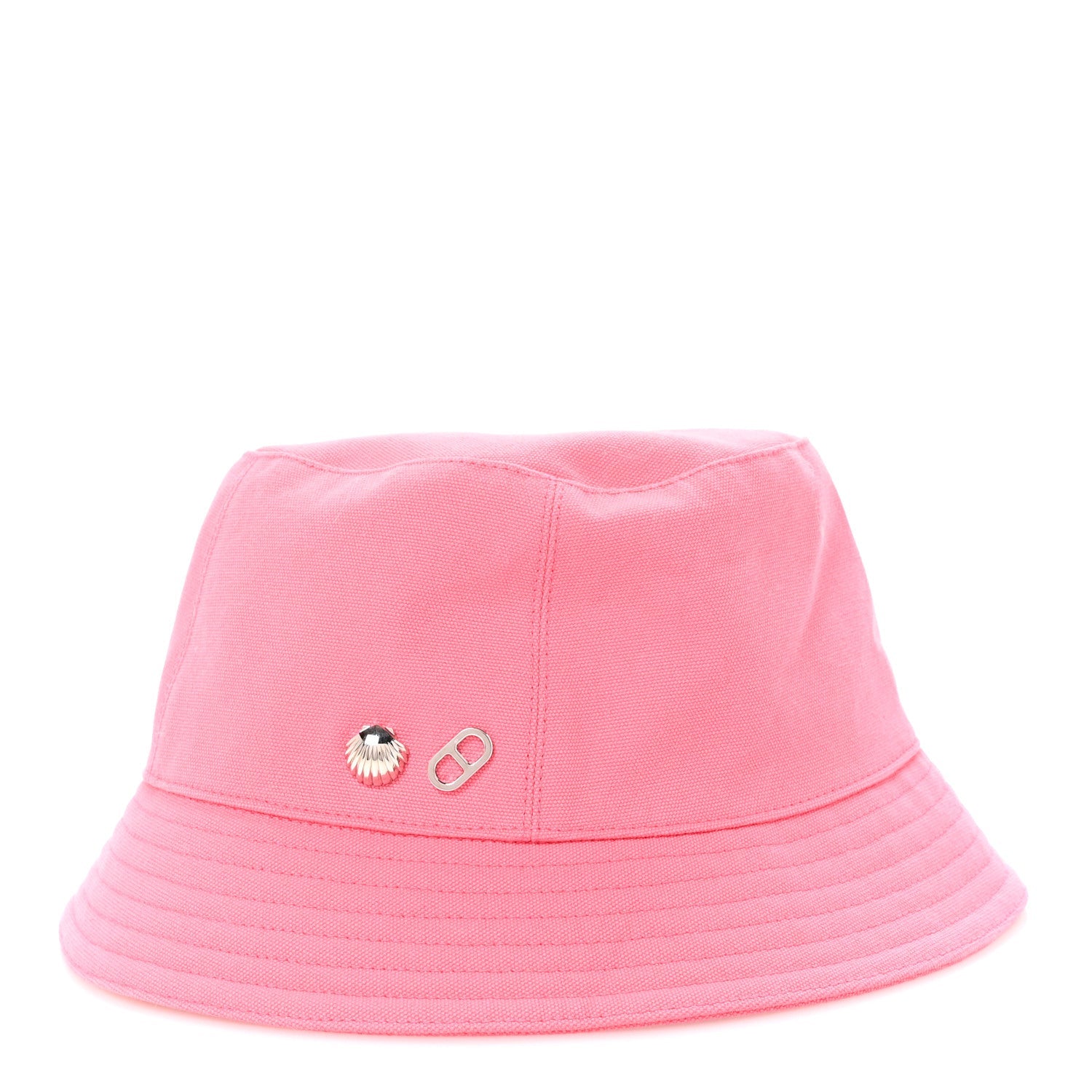 Cotton Canvas Calvi Seashell Bucket Hat 57 Rose Azalee