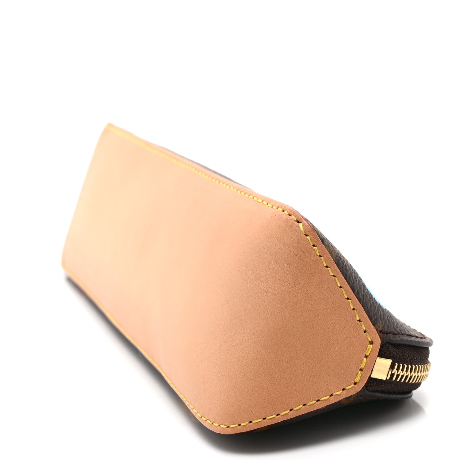 X YK Monogram Dots Elizabeth Pencil Pouch Multicolor