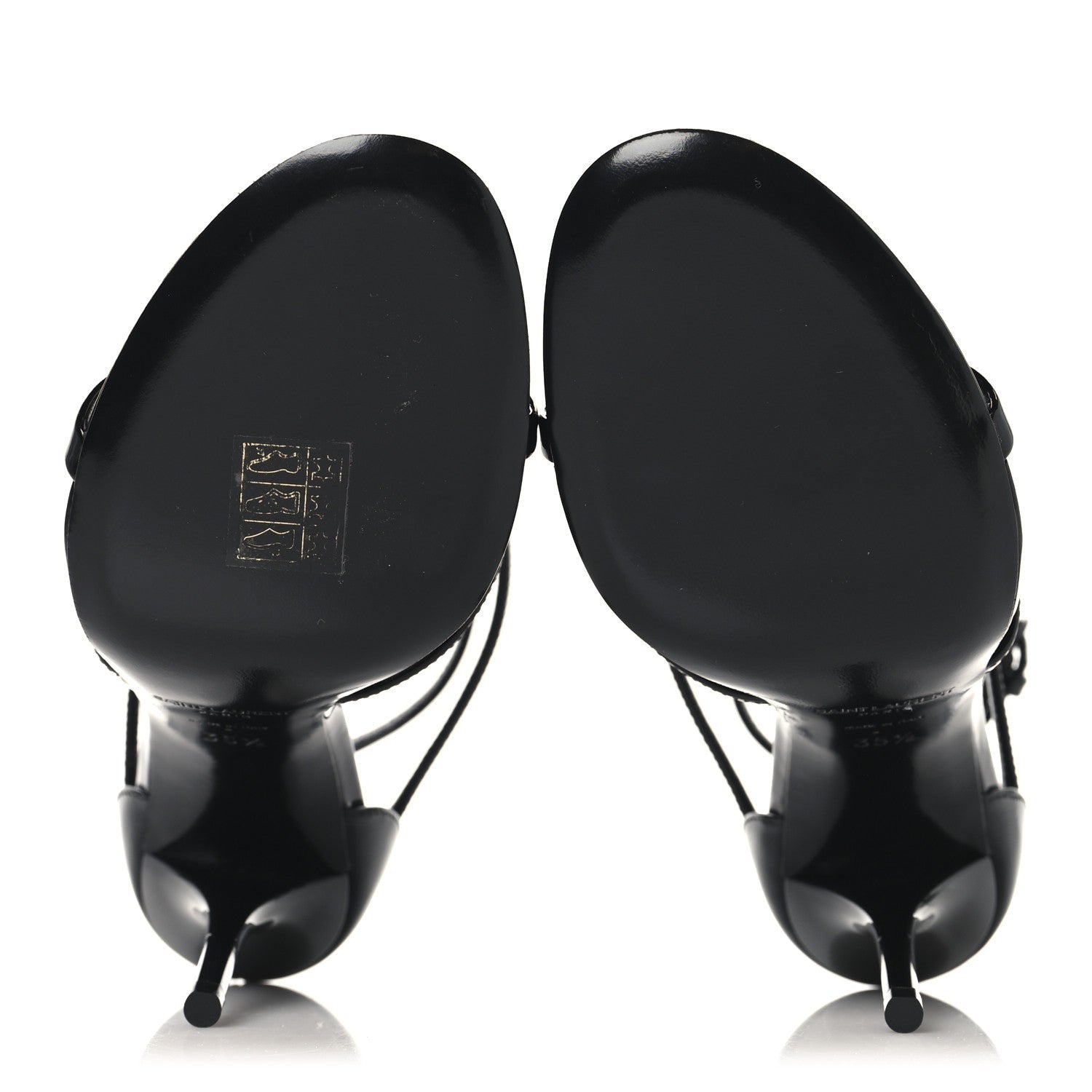Patent Cassandra 100 Ankle Strap Sandals 35.5 Black
