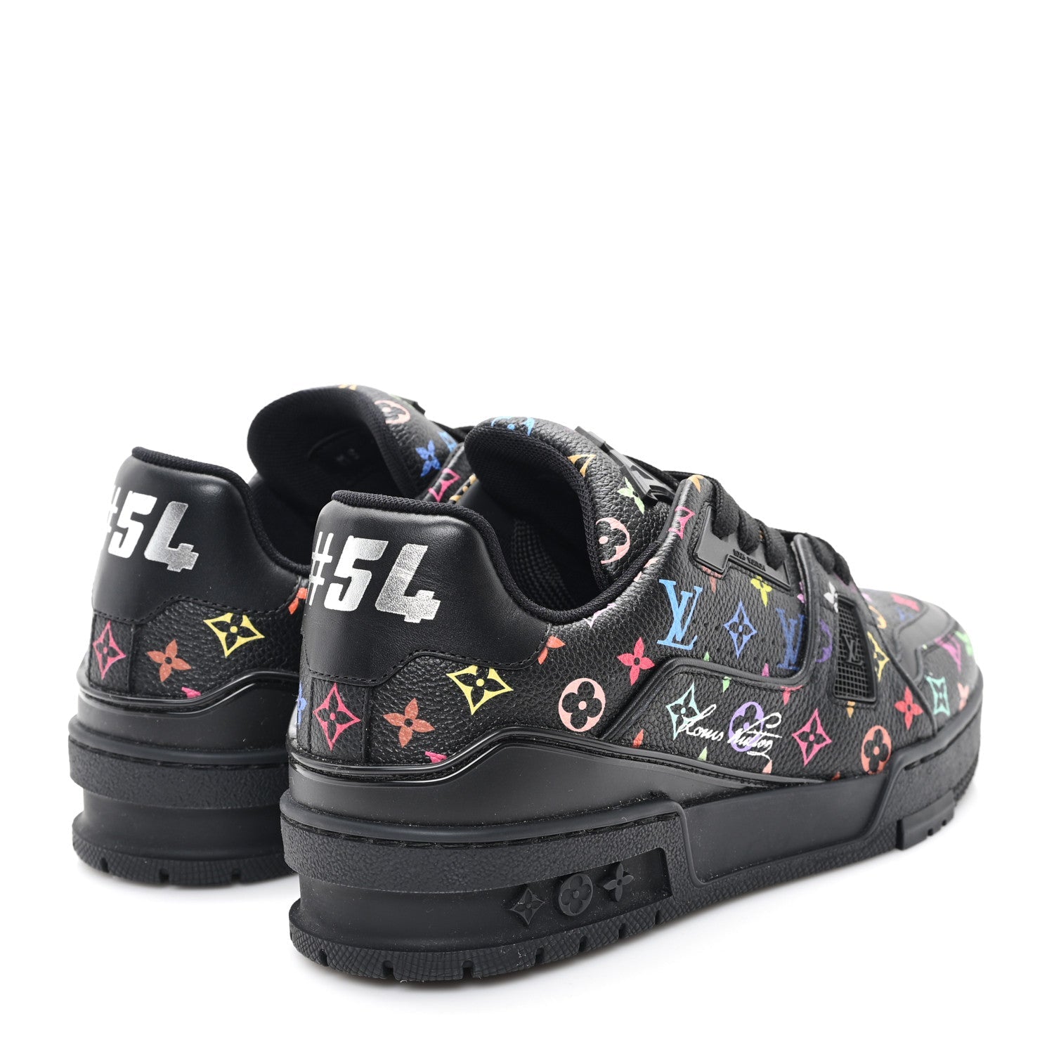 LV X TM Calfskin Monogram Multicolor LV Trainer Sneakers 36 Black