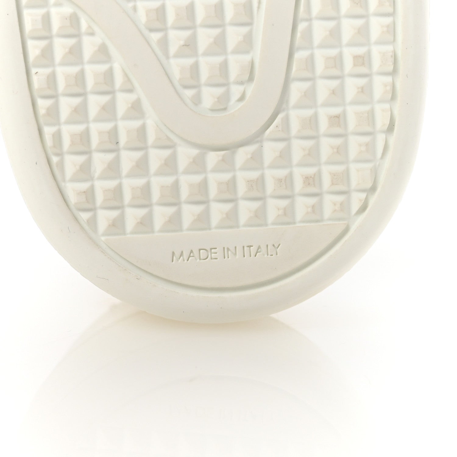Calfskin Monogram Stud Front Row Sneaker 37 White