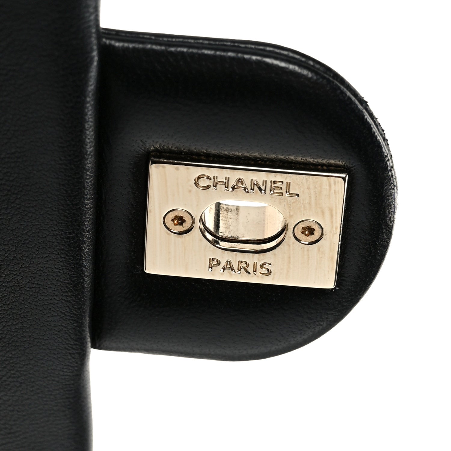 Lambskin Quilted Resin Bi-Color Chain Flap Bag Black