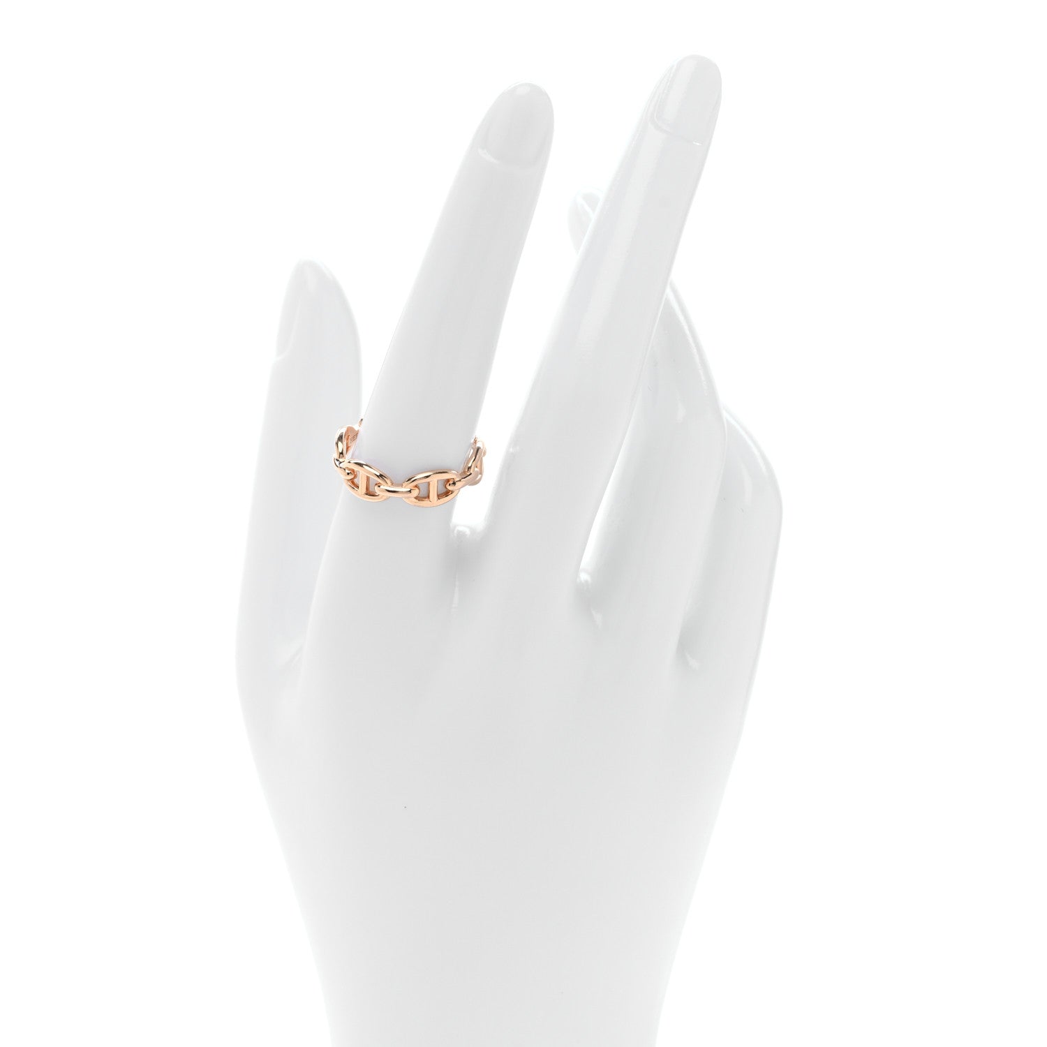 18K Rose Gold PM Chaine d'Ancre Enchainee Ring 58 8.5
