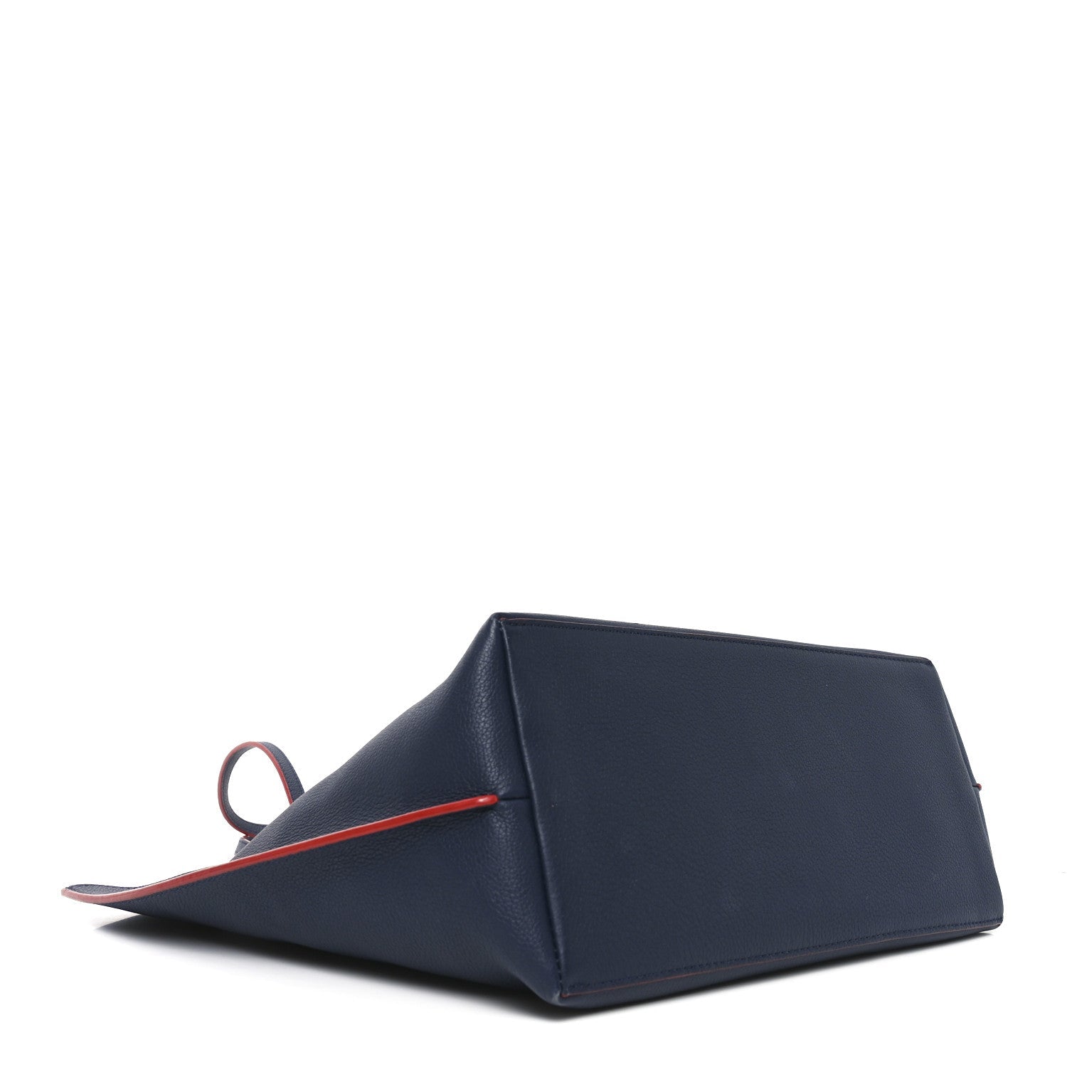 Calfskin Lockme Go Tote Marine Rouge