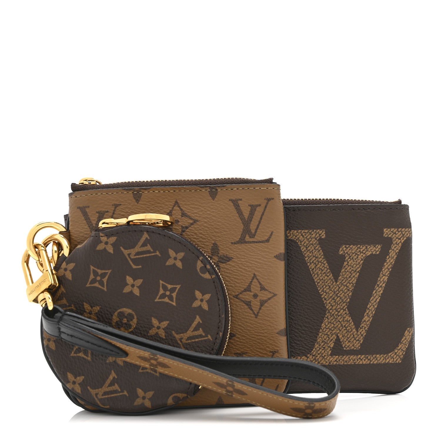 Reverse Monogram Giant Trio Pouch