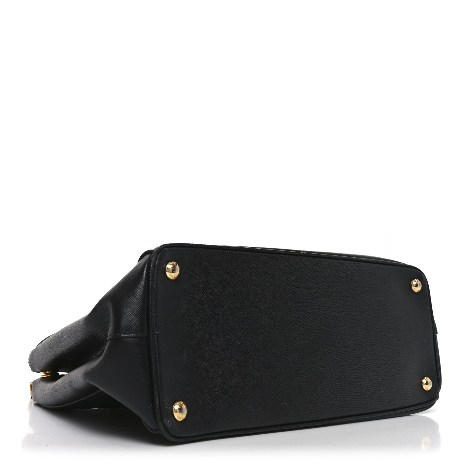 Saffiano Medium Galleria Double Zip Tote Black