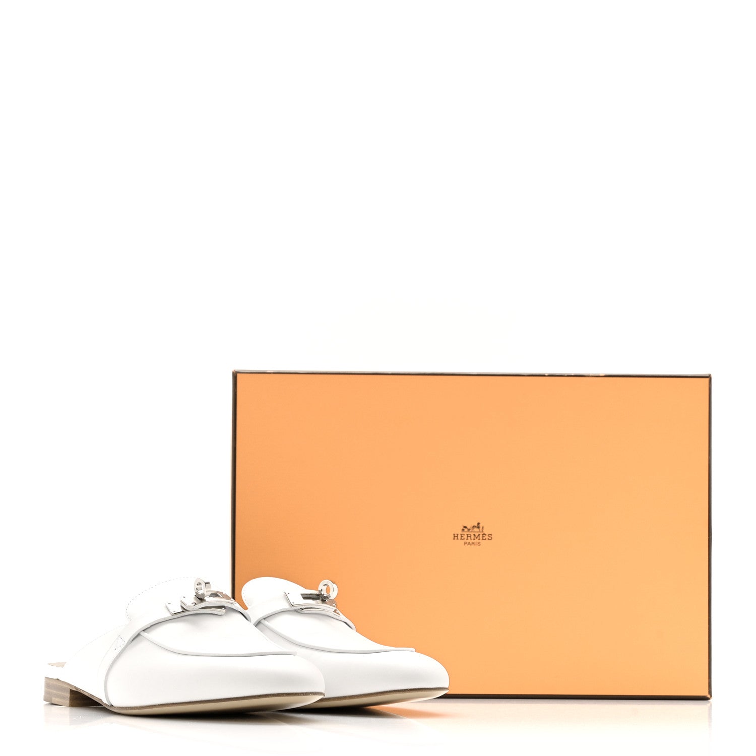 Calfskin Oz Mules 38.5 White