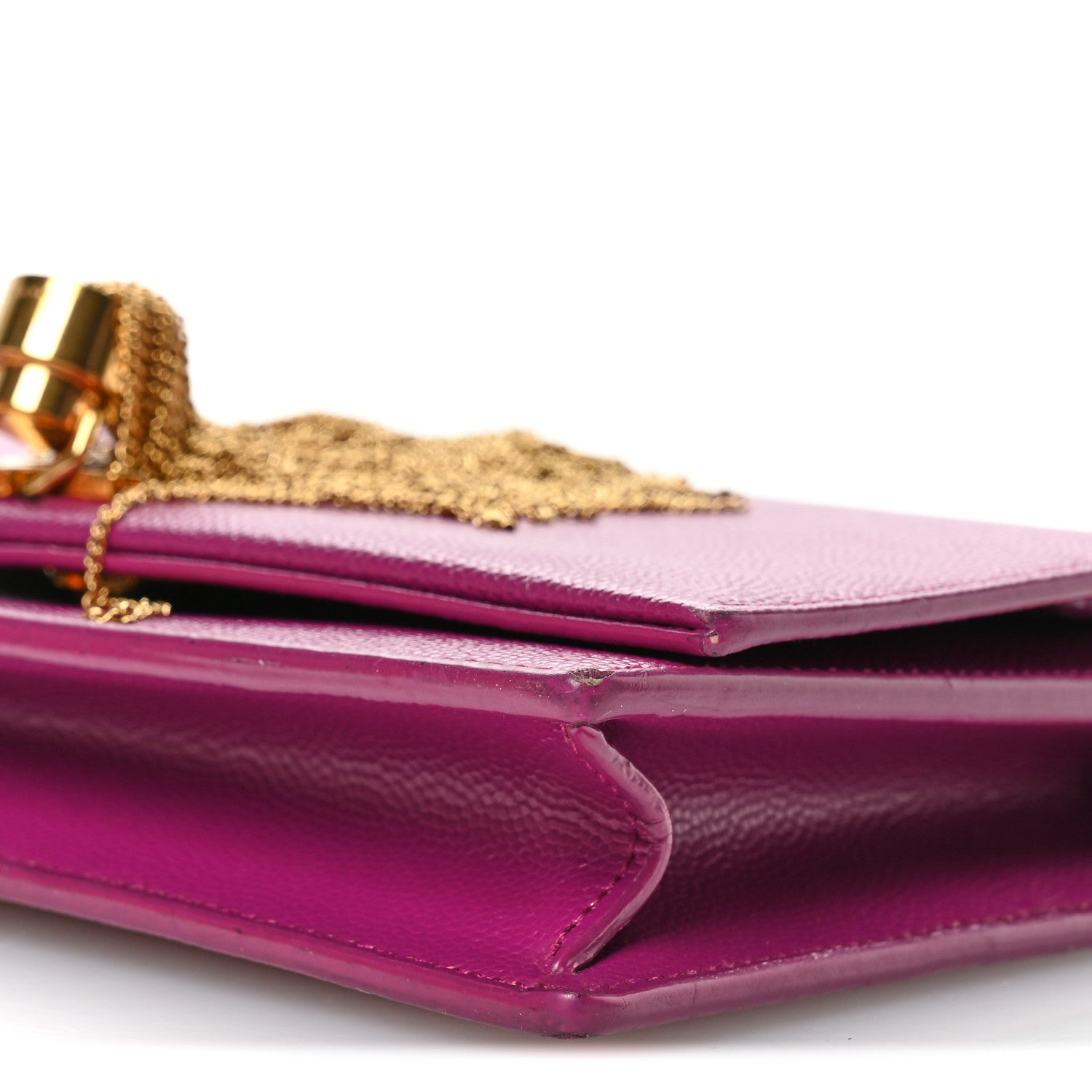 Grain De Poudre Classic Monogram Kate Tassel Chain Wallet Dark Grape