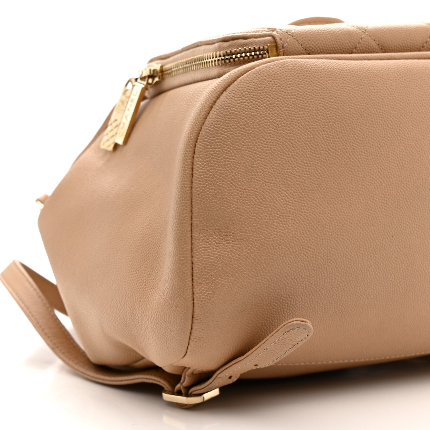 Caviar Quilted Business Affinity Backpack Beige