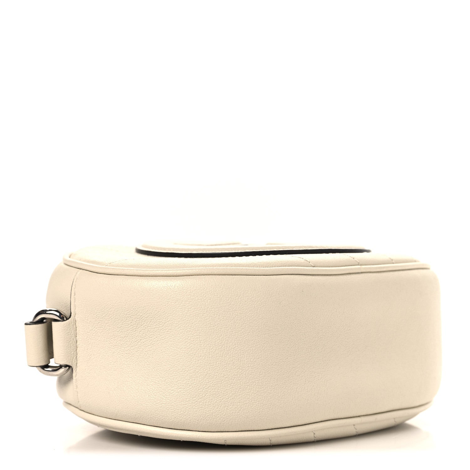 Sakai Be Green Calfskin Diagonal Stitched Mini Blondie Shoulder Bag Mystic White