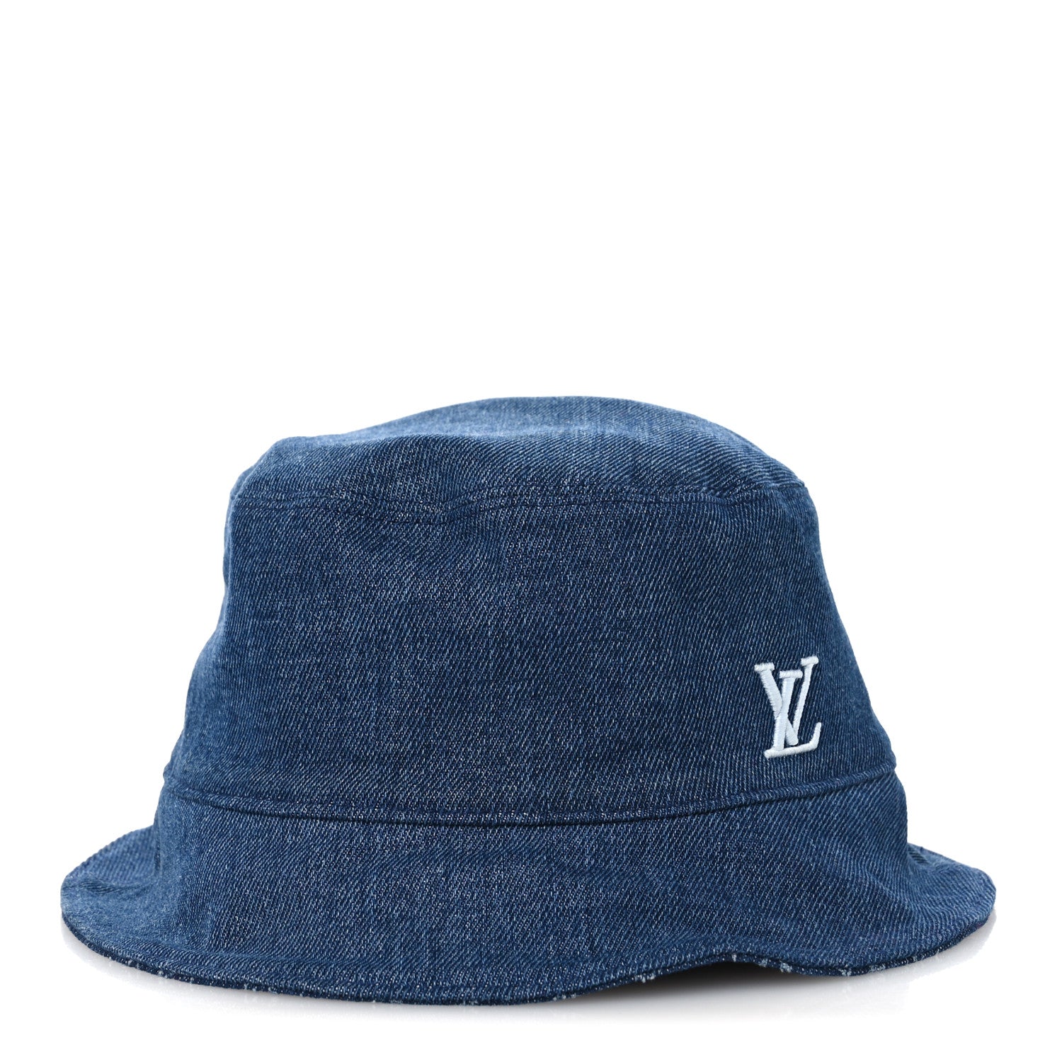 Monogram Denim Reversible Everyday Bucket Hat M Blue