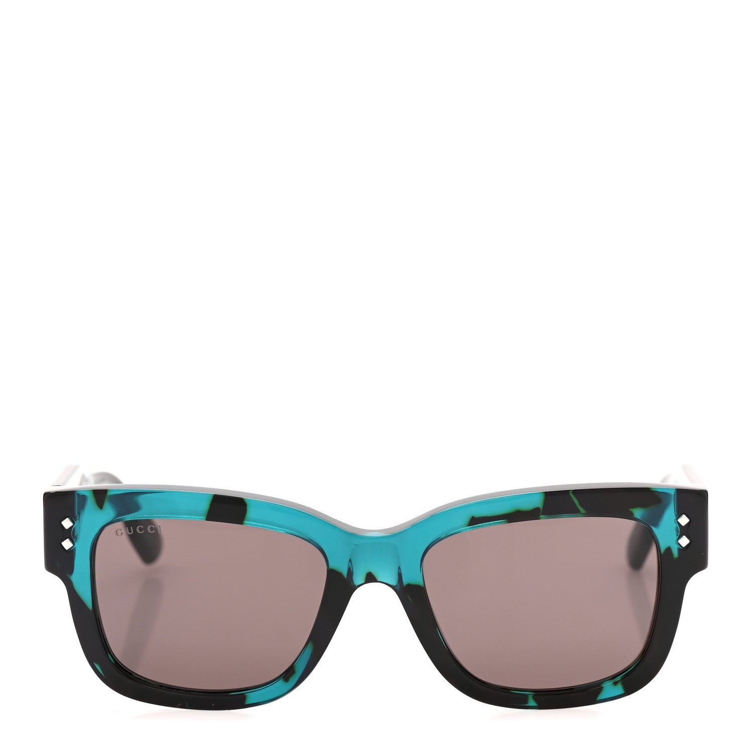 Acetate Square Frame Sunglasses GG1217S Havana Blue