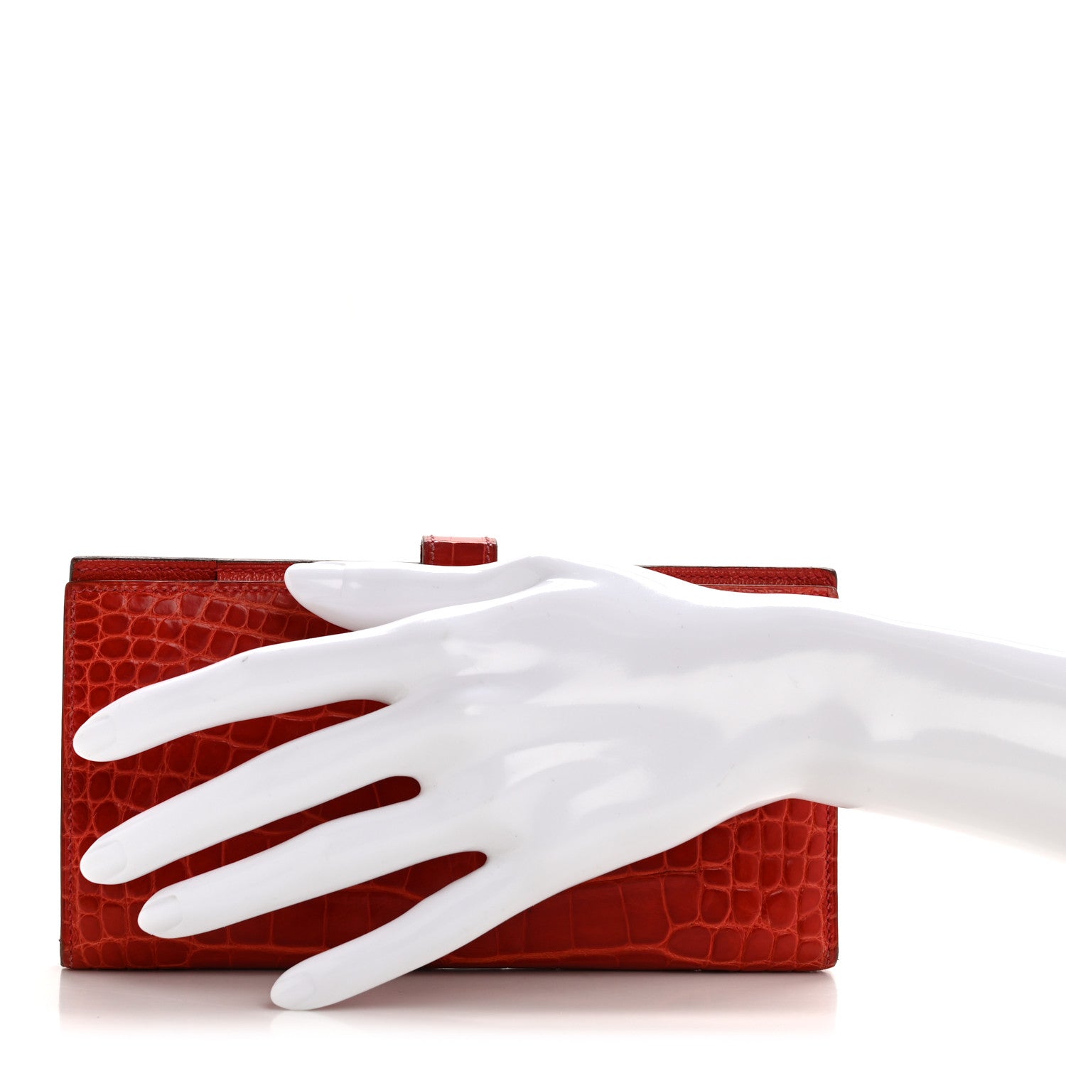 Shiny Alligator Bearn Wallet Geranium