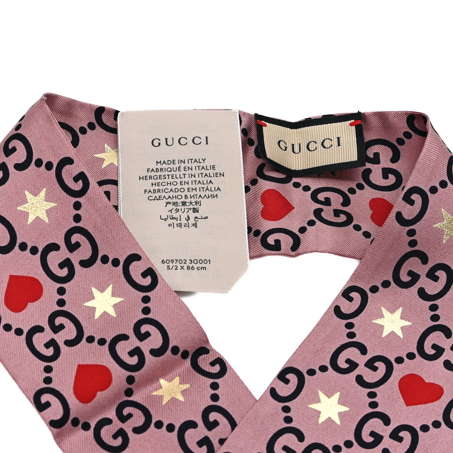 Silk Twill Big Dimmy Neck Bow Scarf Pink Blue