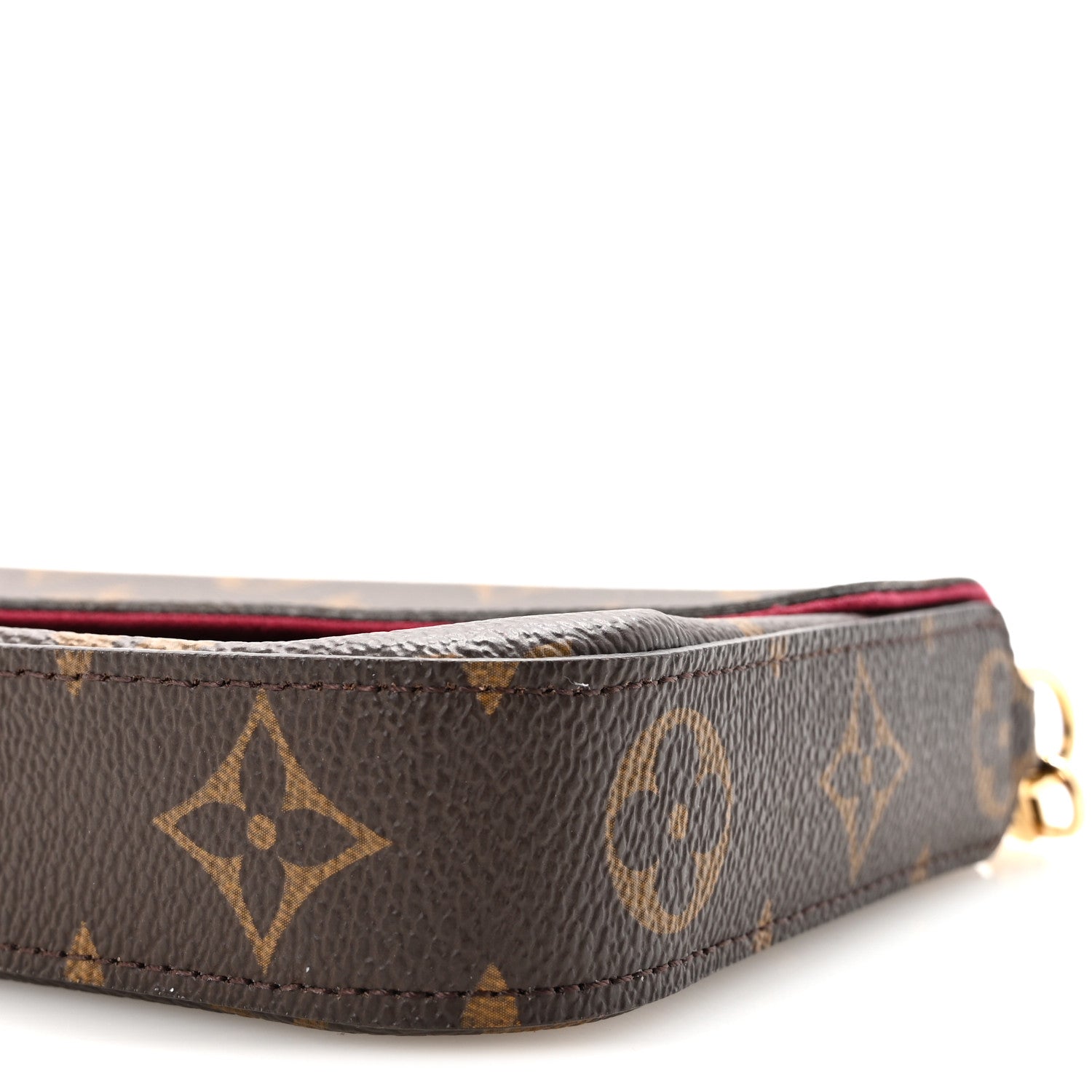 Monogram Pochette Felicie Chain Wallet Fuchsia