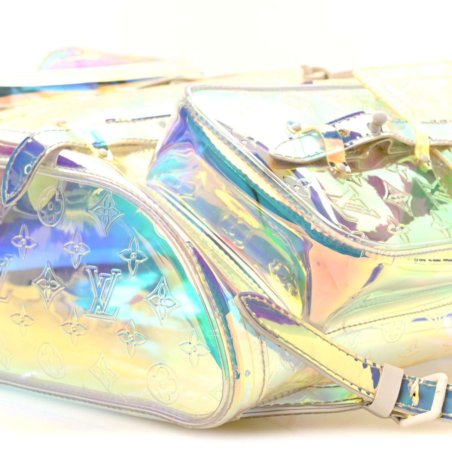 PVC Monogram Christopher Backpack GM Iridescent Prism