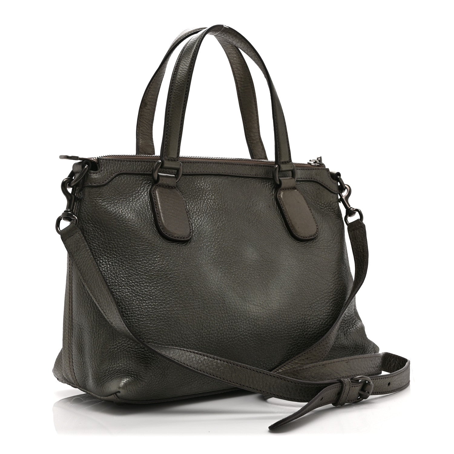 Metallic Cellarius Calfskin Small Soho Top Handle Satchel Sasso