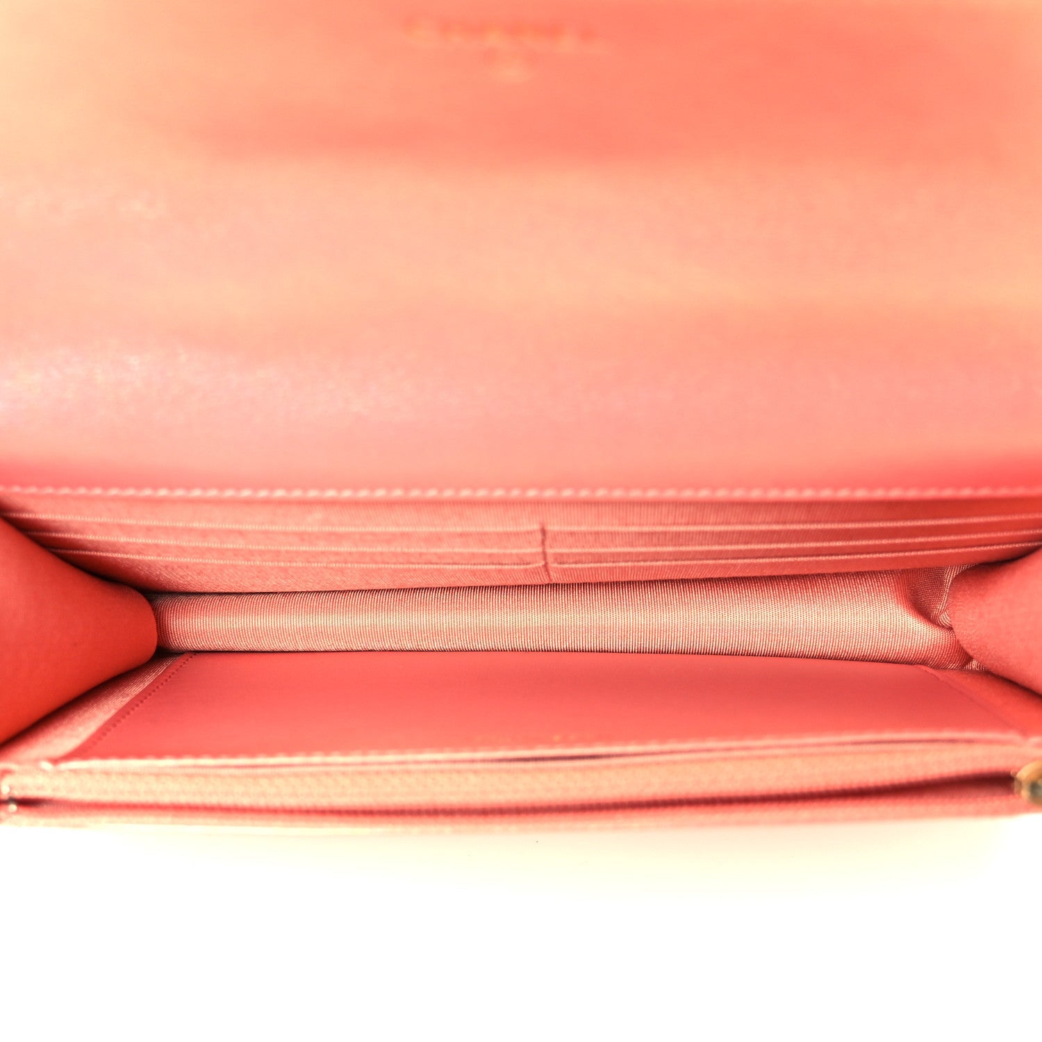 Iridescent Calfskin Quilted Chanel 19 Wallet On Chain WOC Pink