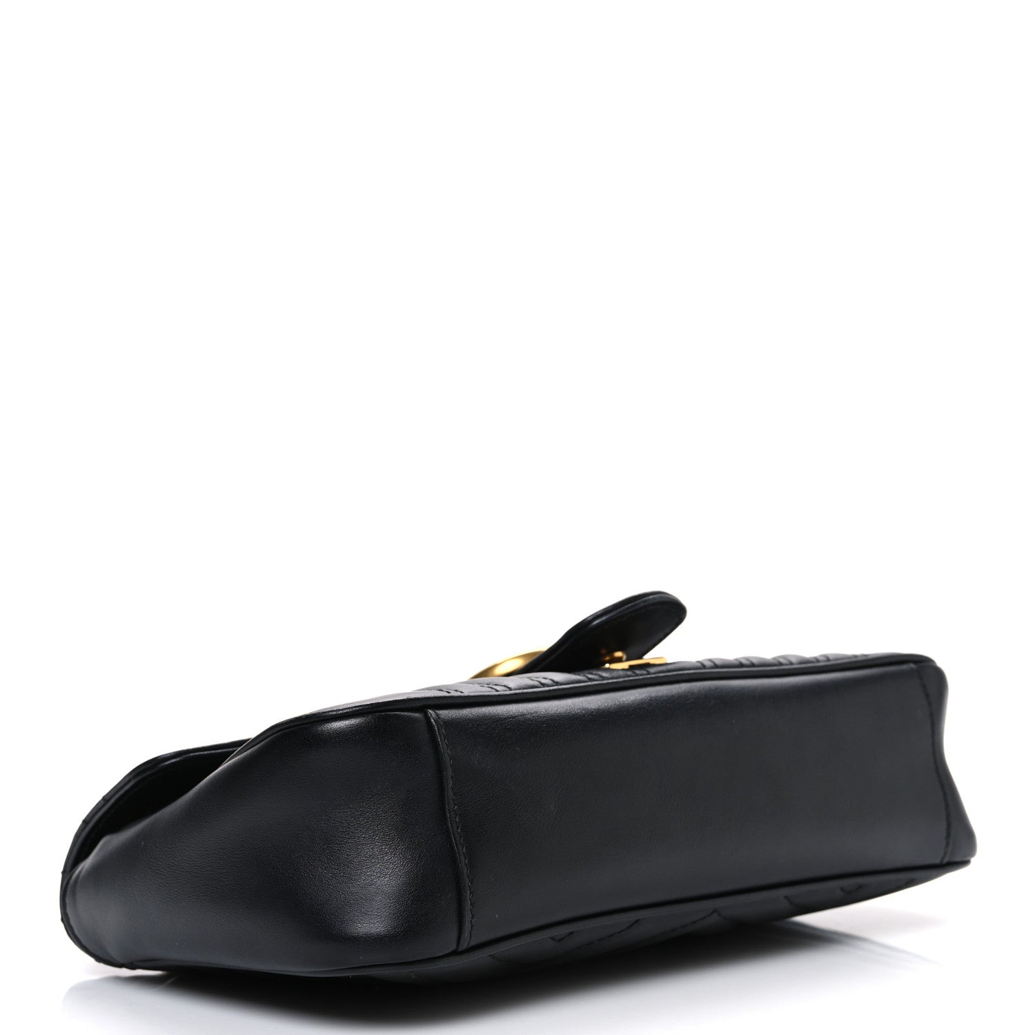Calfskin Matelasse Small GG Marmont Shoulder Bag Black