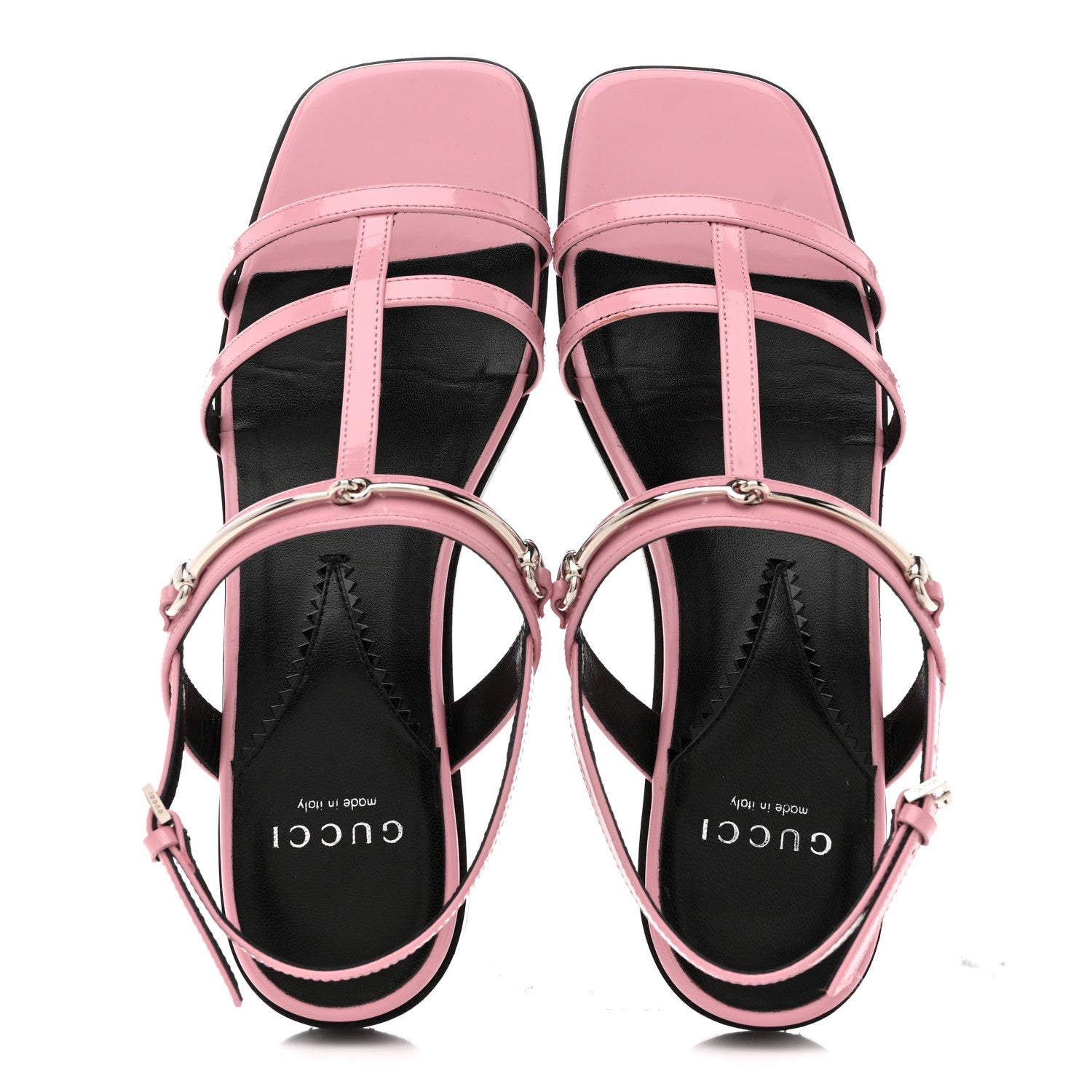 Patent Calfskin Horsebit Divine Slingback Sandals 36 Dolly Pink