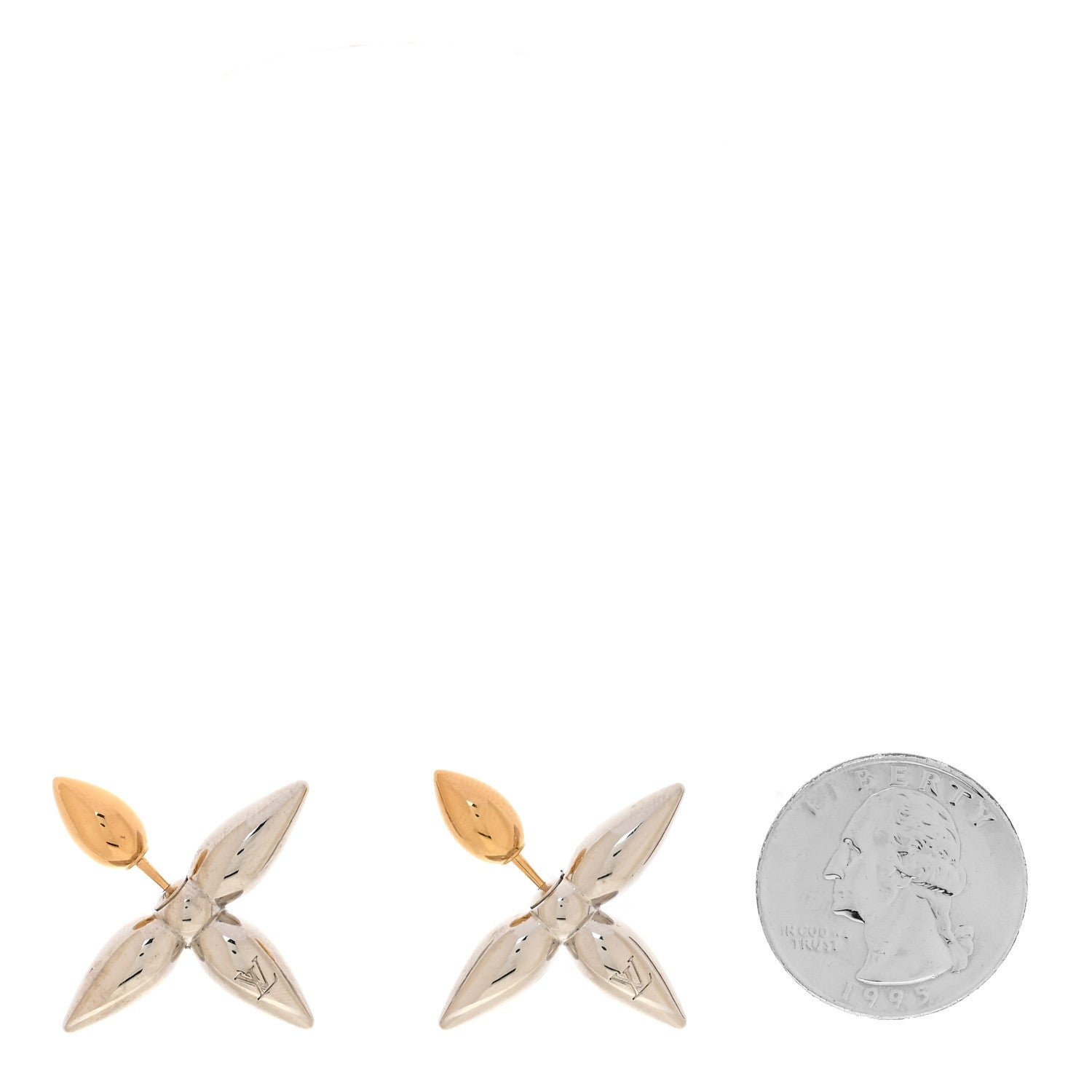 Metal Louisette Earrings Silver Gold