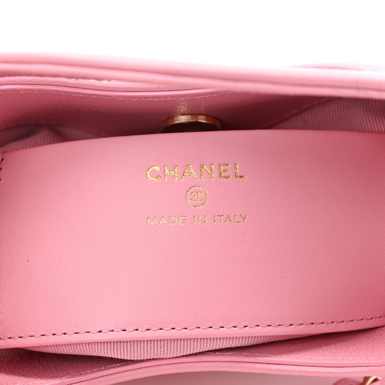 Shiny Lambskin Quilted Nano 31 Shopping Bag Pink