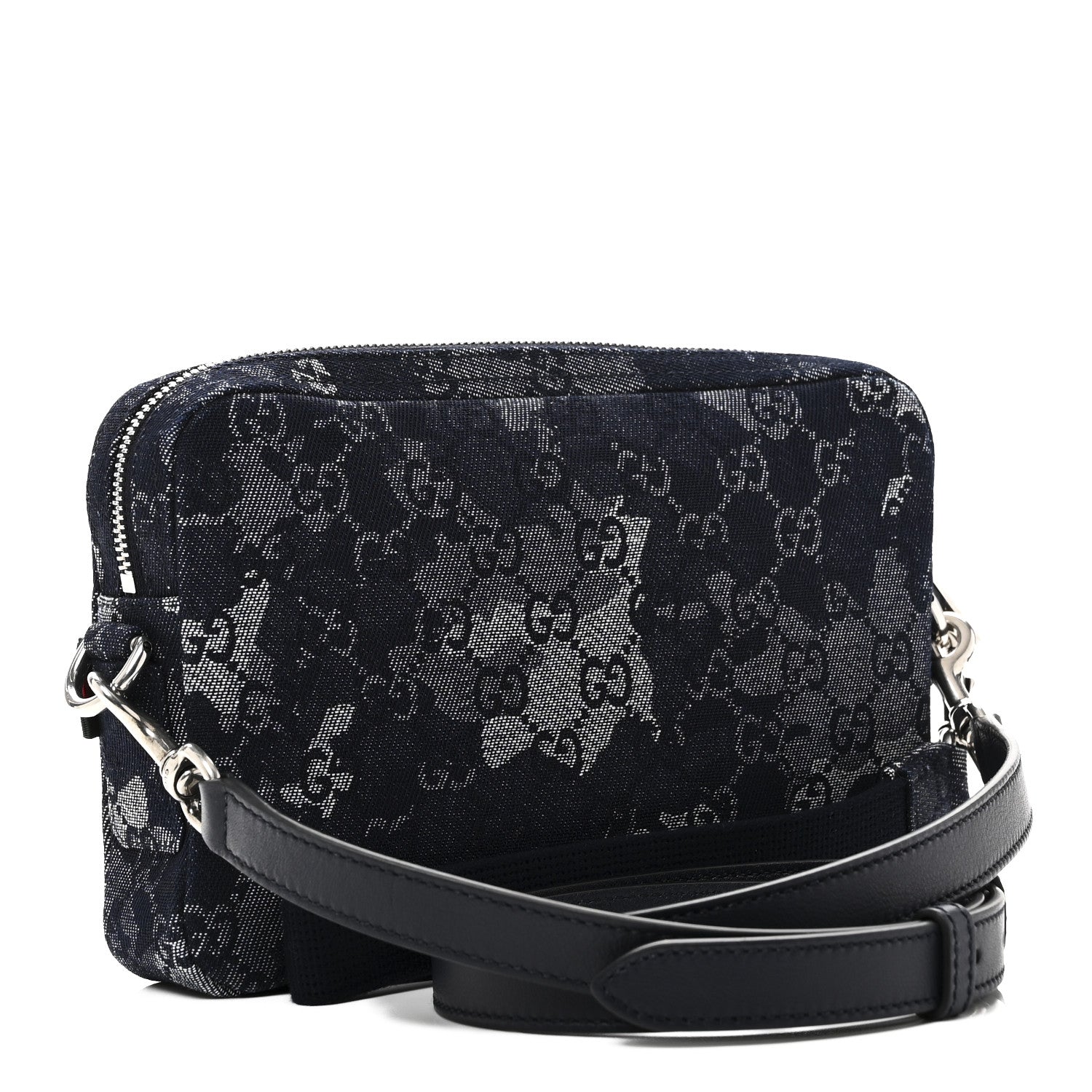 Denim GG Monogram Camouflage Small Crossbody Bag Blue