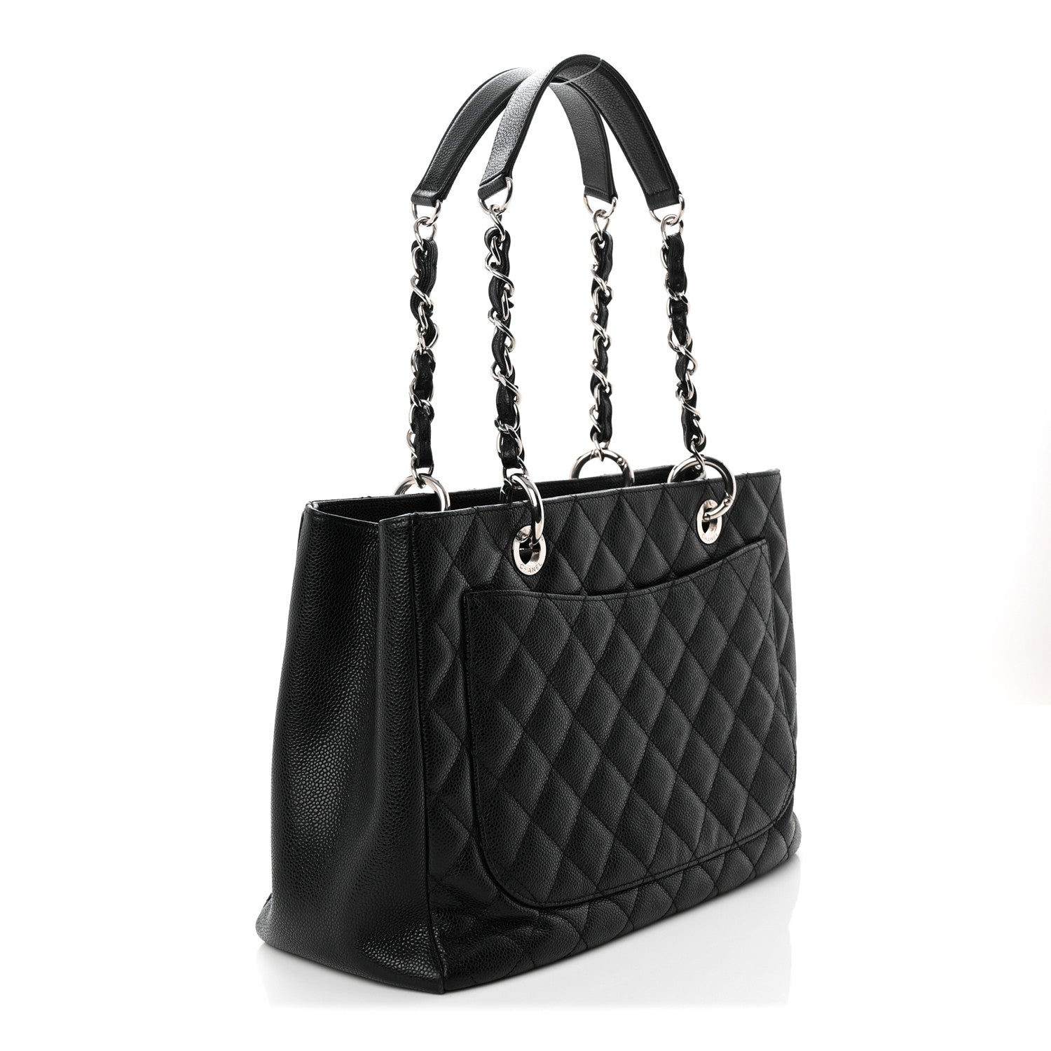Caviar Quilted Grand Shopping Tote GST Black
