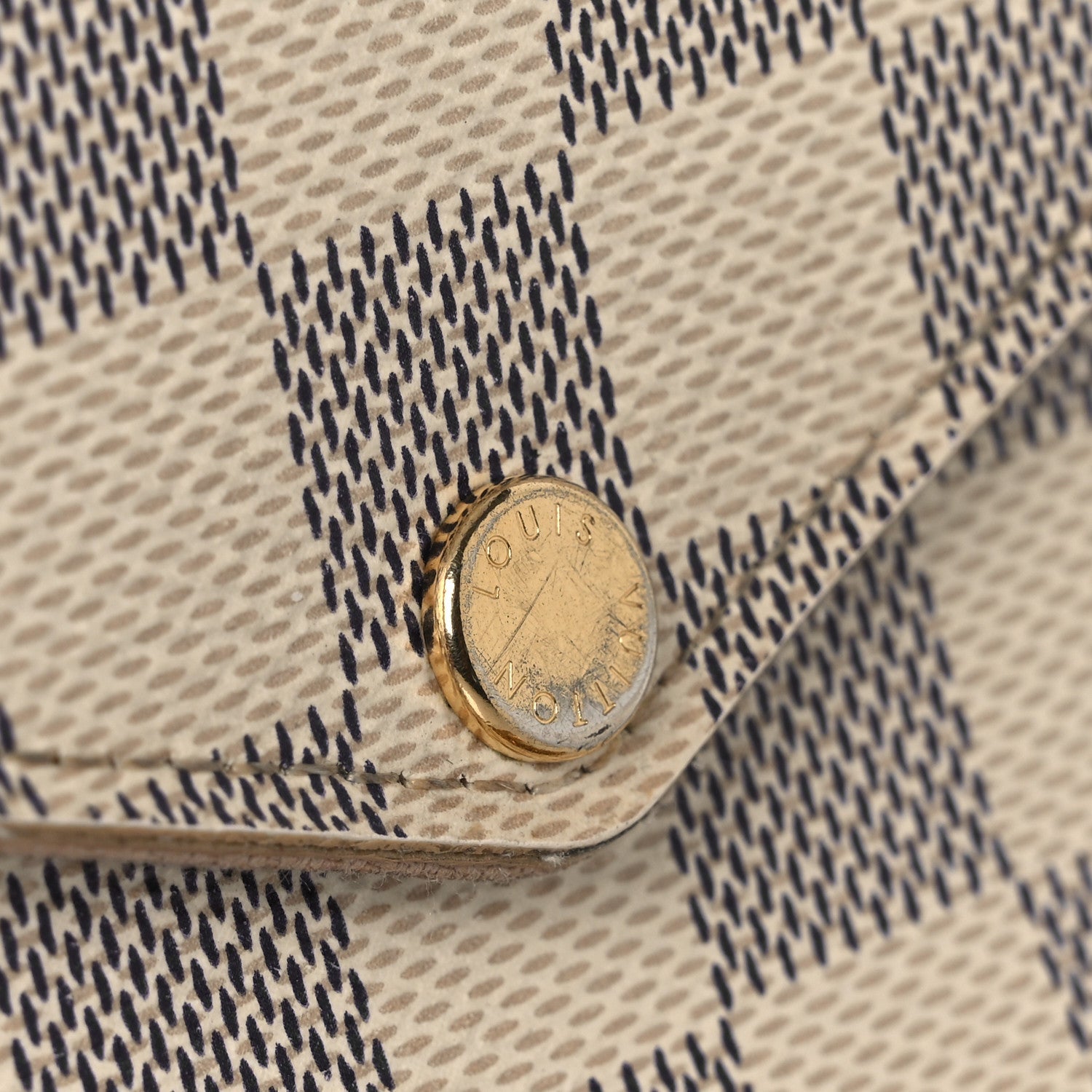 Damier Azur Pochette Felicie Chain Wallet Rose Ballerine