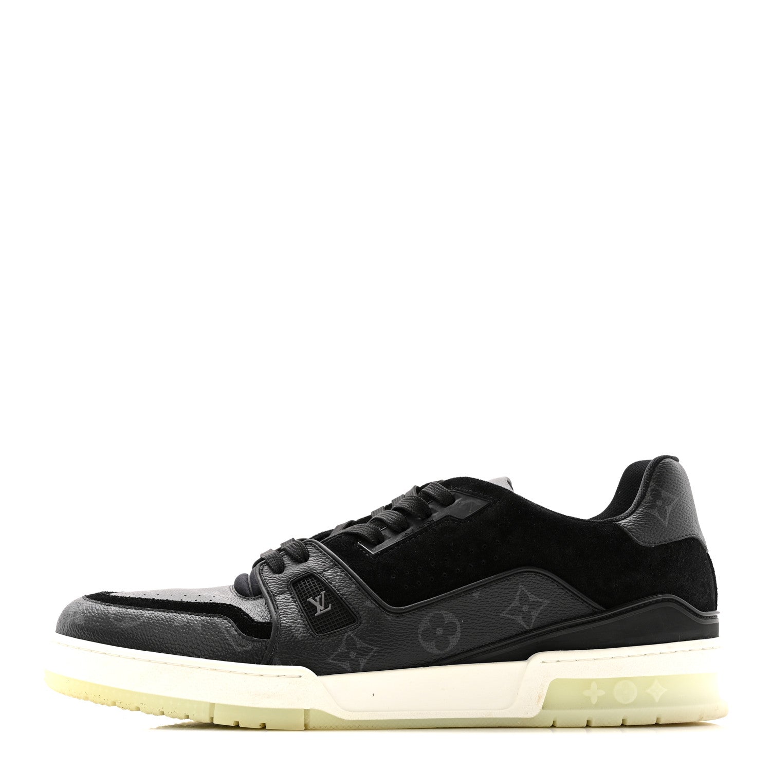 Monogram Eclipse Mens LV Trainer Sneakers 10 Black