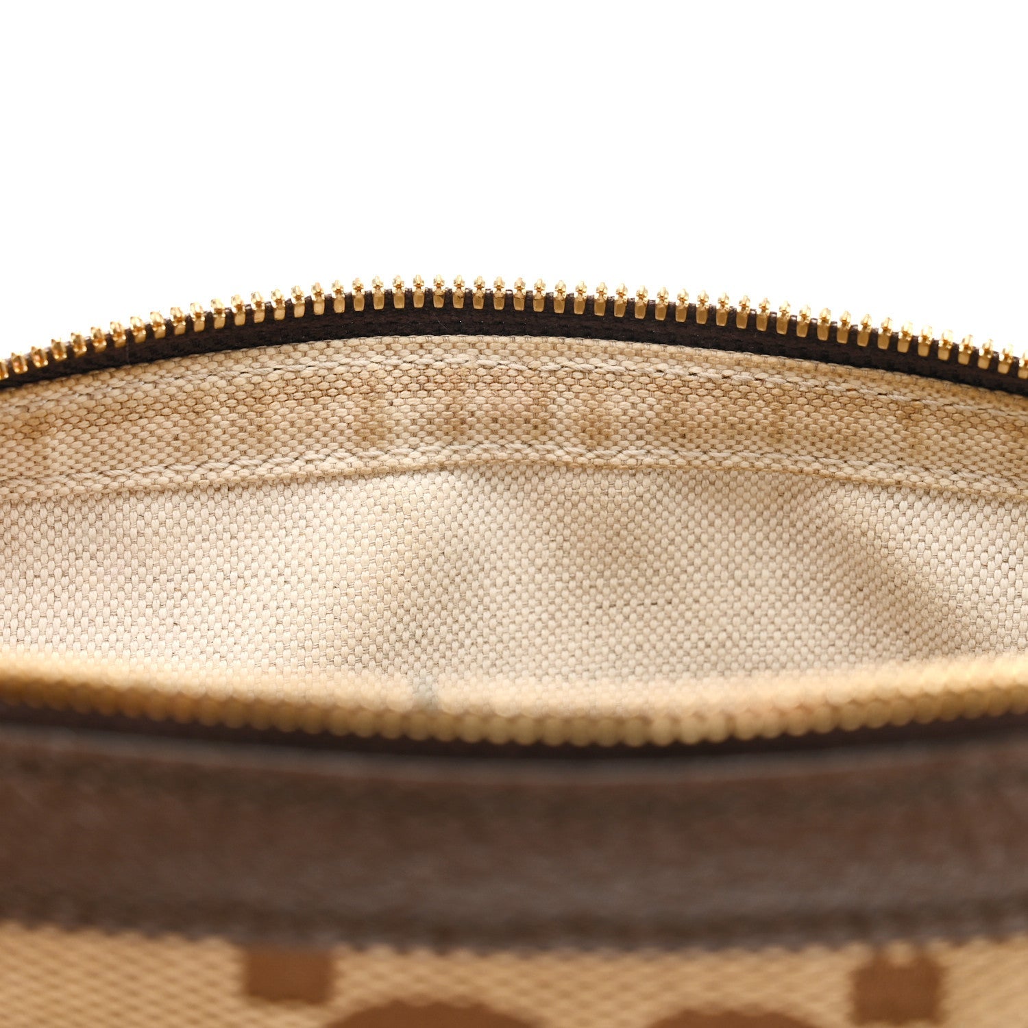 Monogram Jumbo GG Textured Dollar Calfskin Web Messenger Shoulder Bag Camel Ebony New Acero