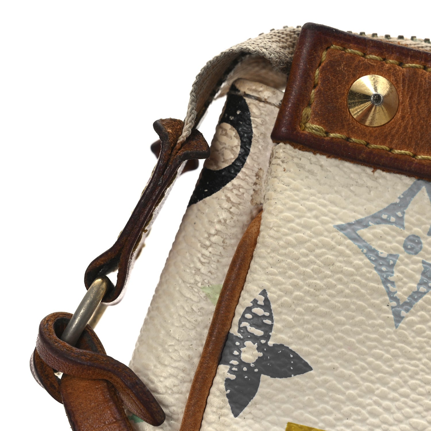 Monogram Multicolor Pochette Accessories White