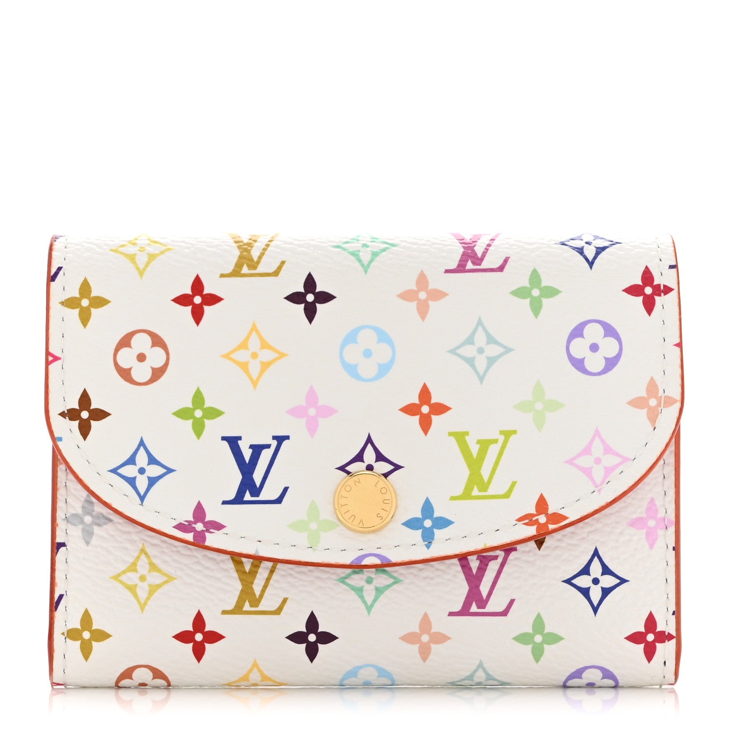 LV X TM Monogram Multicolor Rosalie Coin Purse White Kawaii Pink