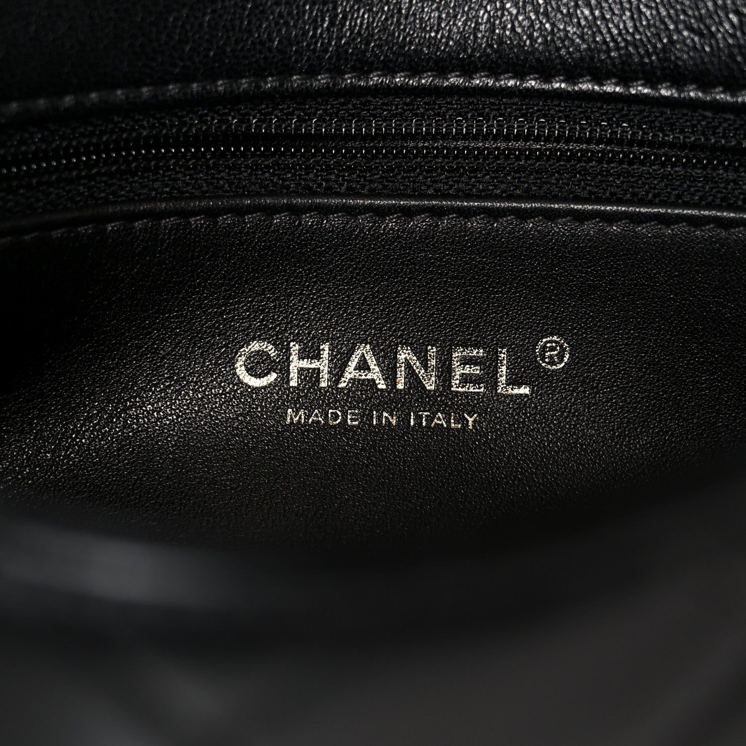 Shiny Lambskin Chain Is More Flap Black