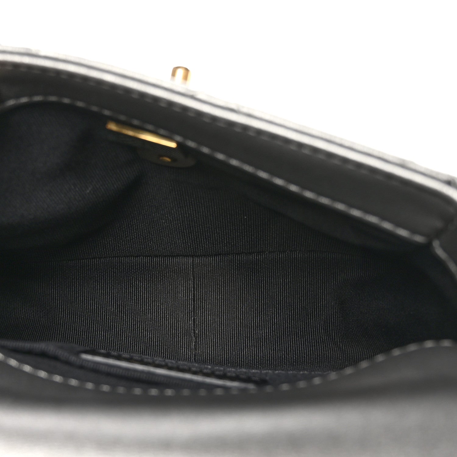 Metallic Lambskin Quilted Mini Side Note Flap Grey
