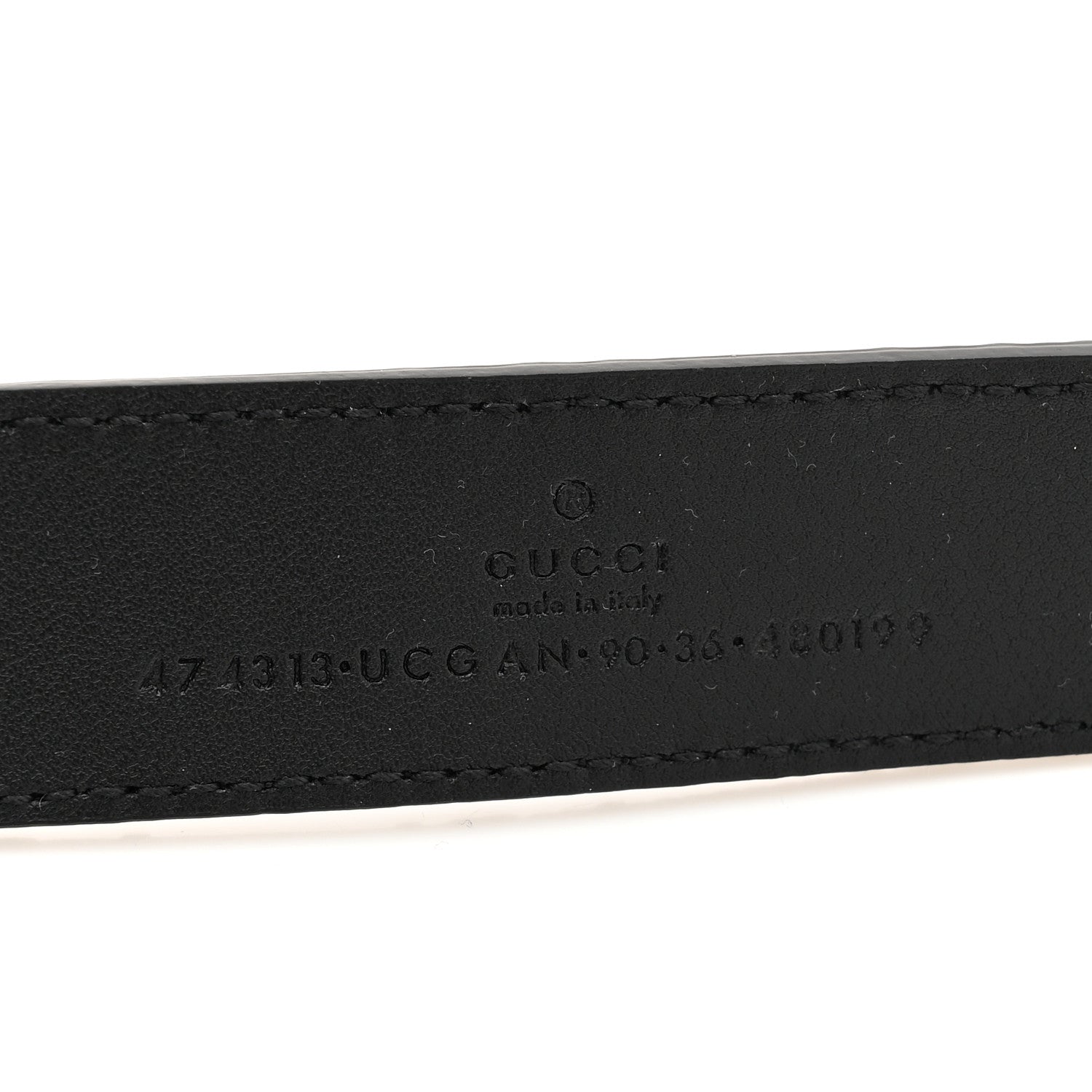 Calfskin GG Tennis Embossed Double G 40mm Belt 90 36 Black