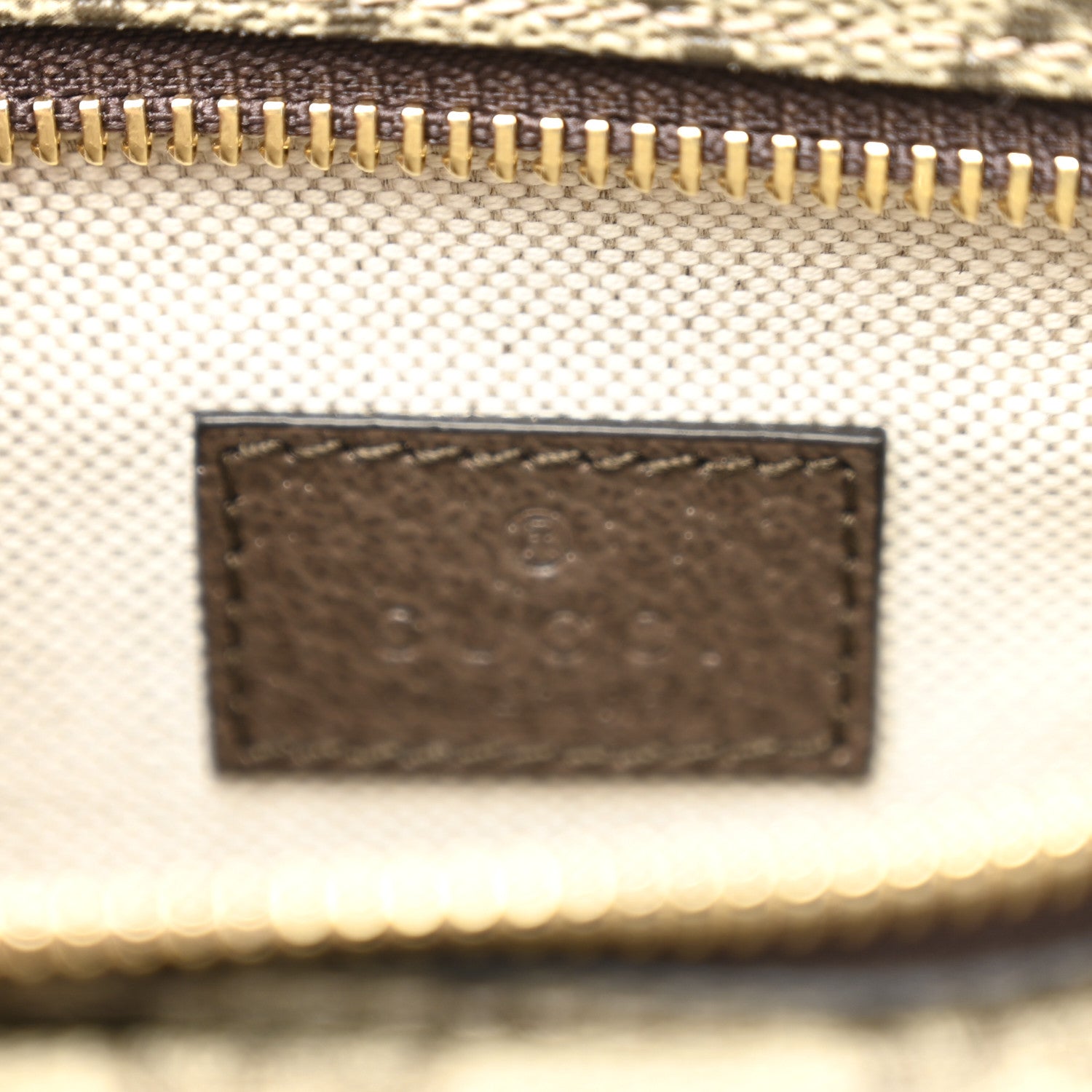 GG Supreme Monogram Textured Dollar Calfskin Blondie Belt Bag Beige Ebony New Acero