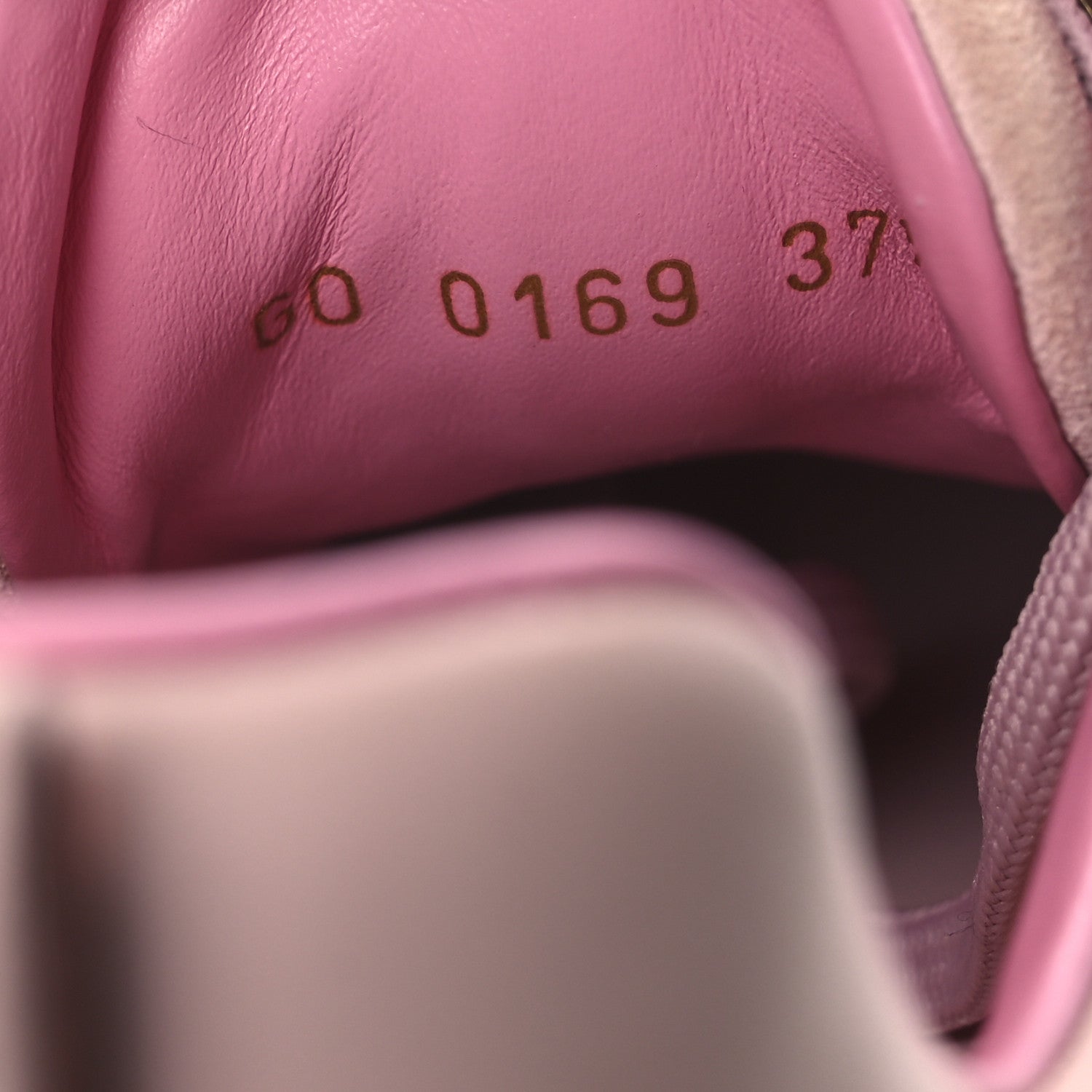Suede Calfskin Run Away Sneakers 37.5 Pink