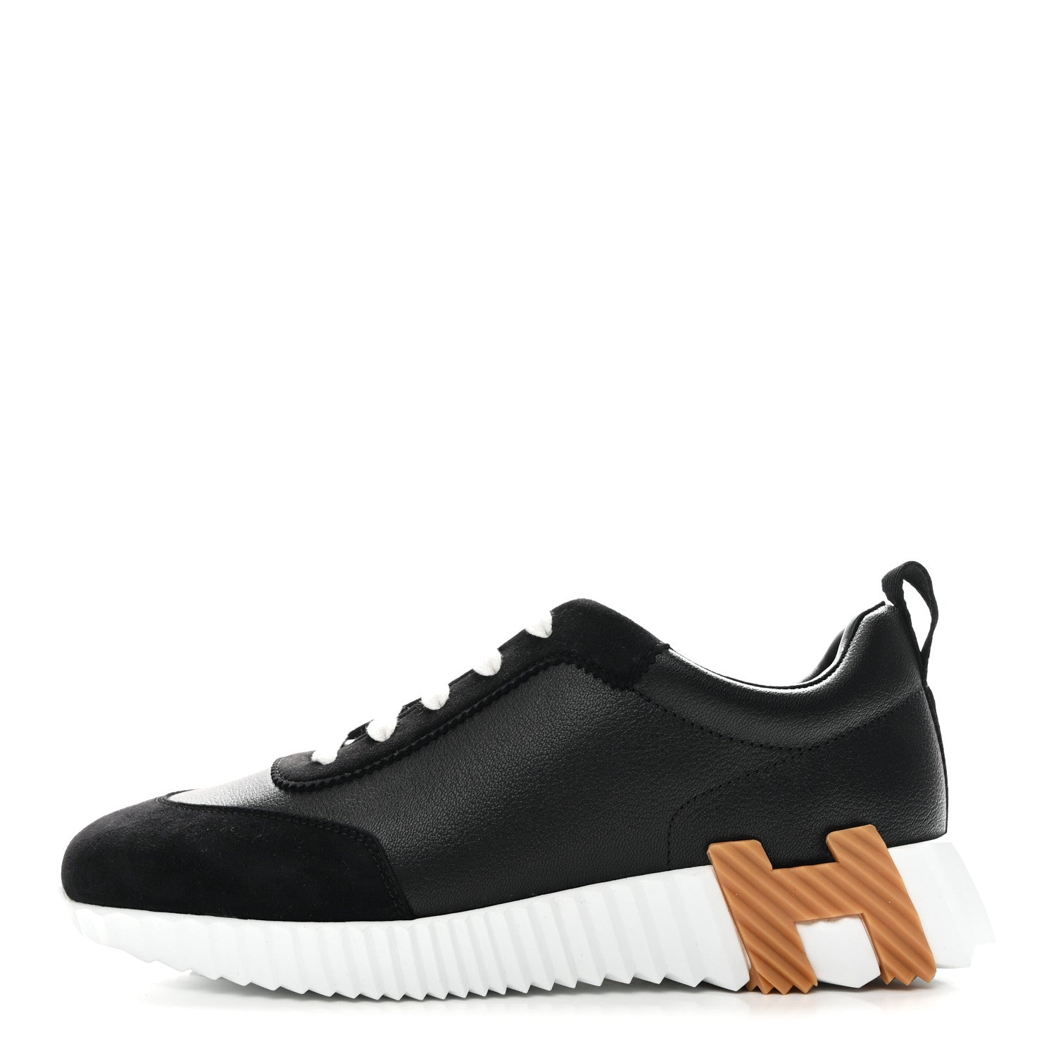 Goatskin Suede Goatskin Bouncing Sneakers 38.5 Black