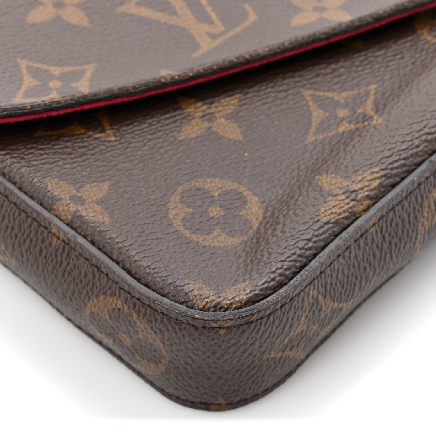 Monogram Pochette Felicie Chain Wallet Fuchsia
