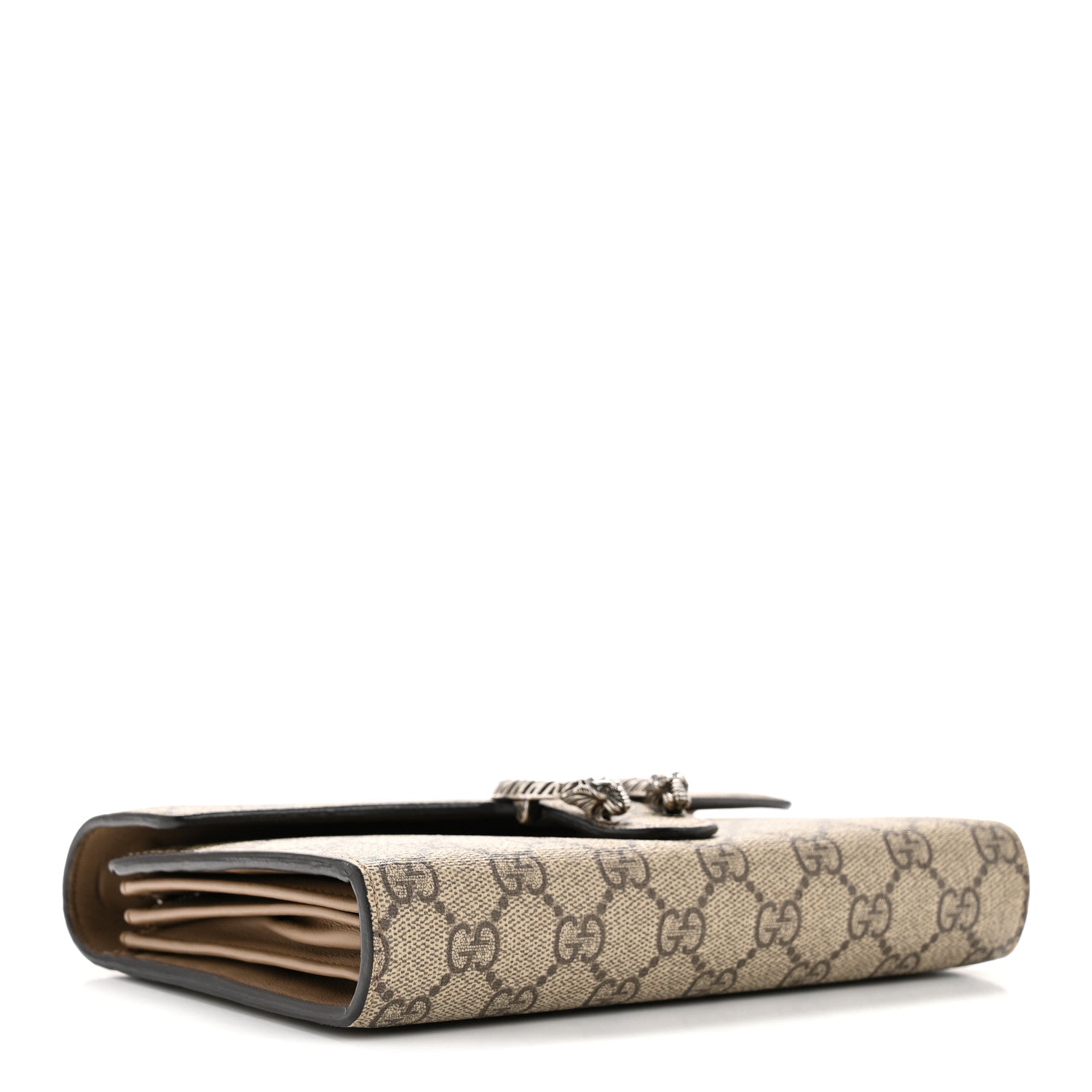 GG Supreme Monogram Mini Dionysus Chain Wallet Beige Taupe