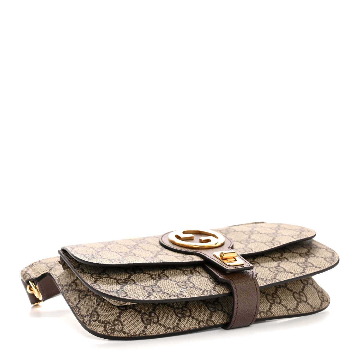 GG Supreme Monogram Textured Dollar Calfskin Blondie Belt Bag Beige Ebony New Acero
