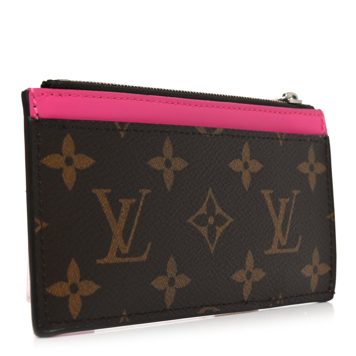 Monogram Calfskin Coin Card Holder Rose