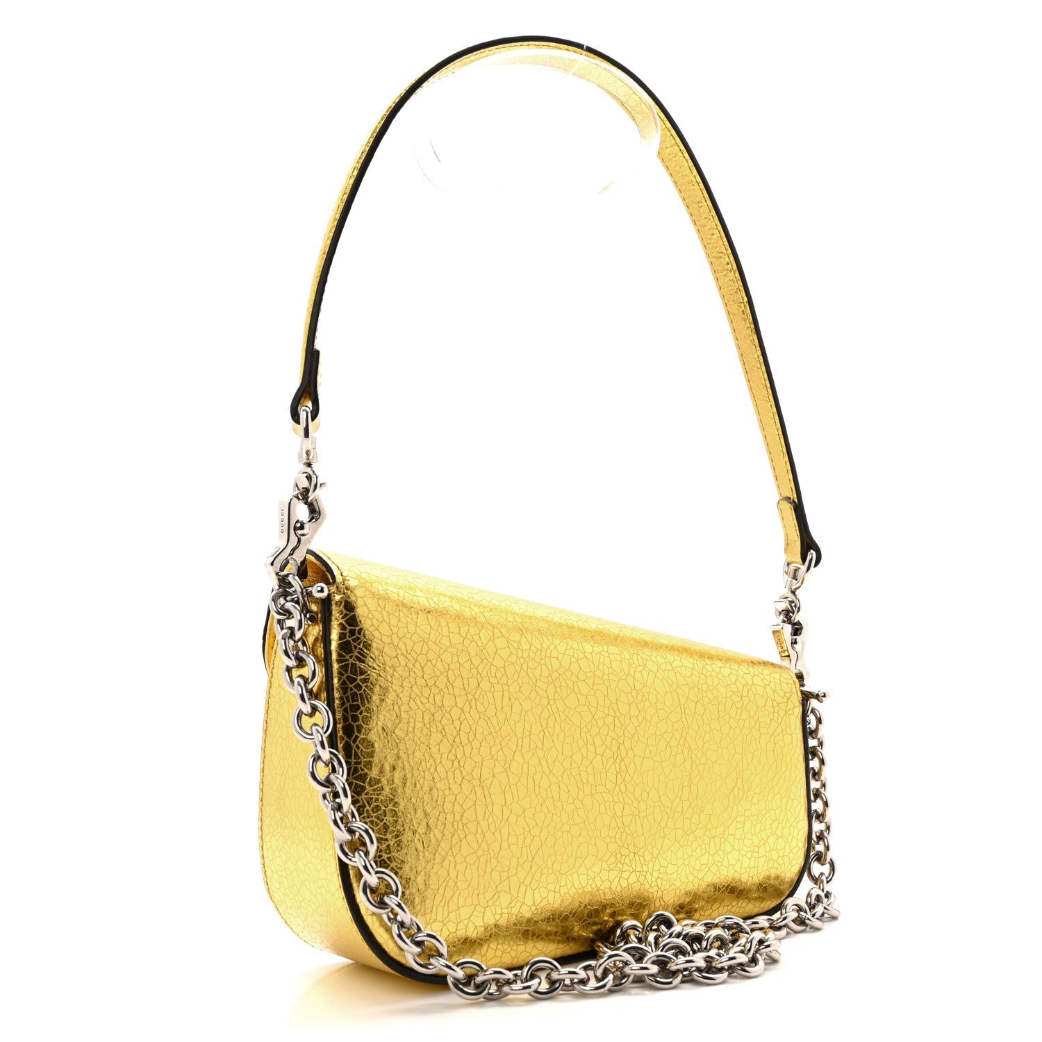 Metallic Calfskin Mini Horsebit 1955 Asymmetric Shoulder Bag Gold