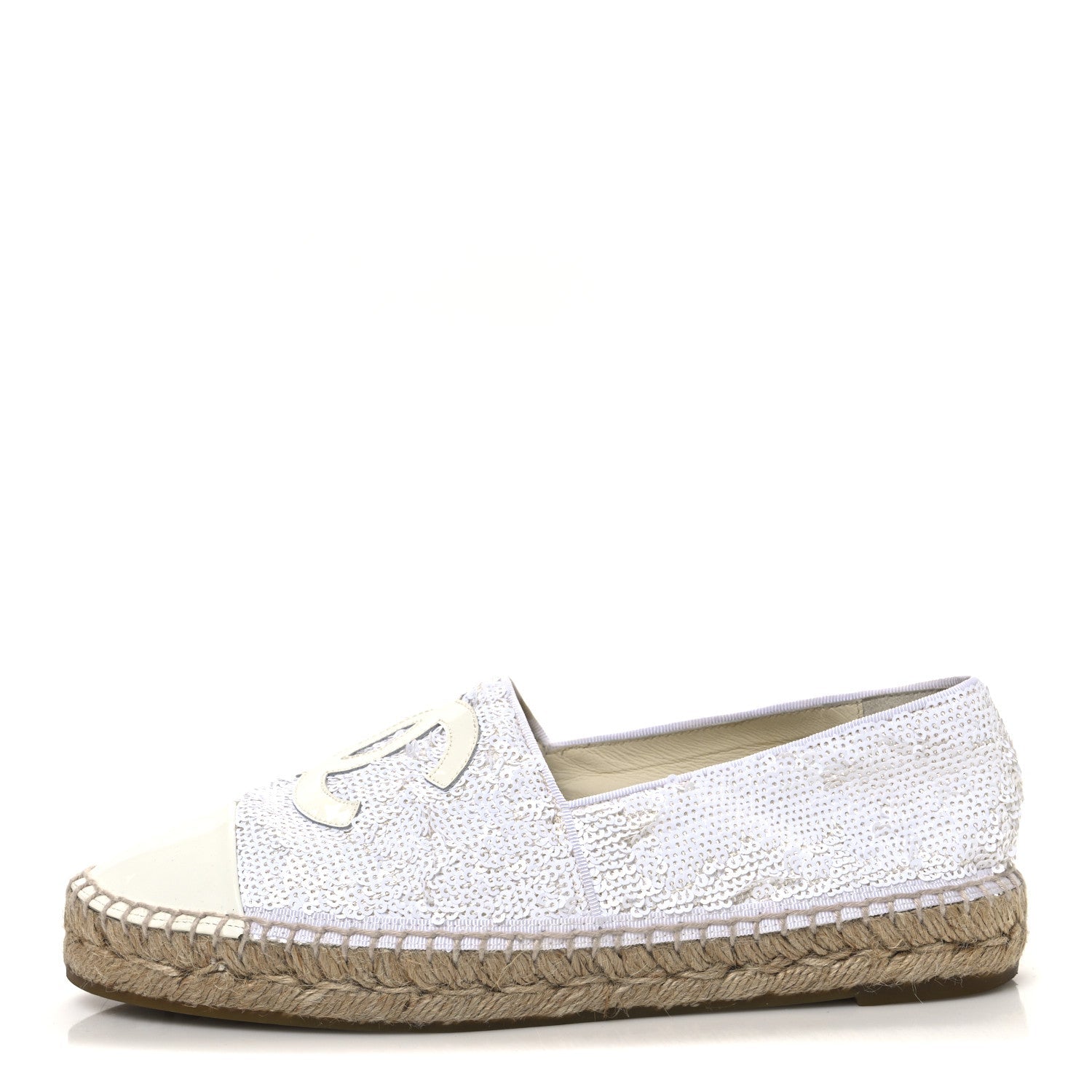 Patent Sequin CC Espadrilles 39 White