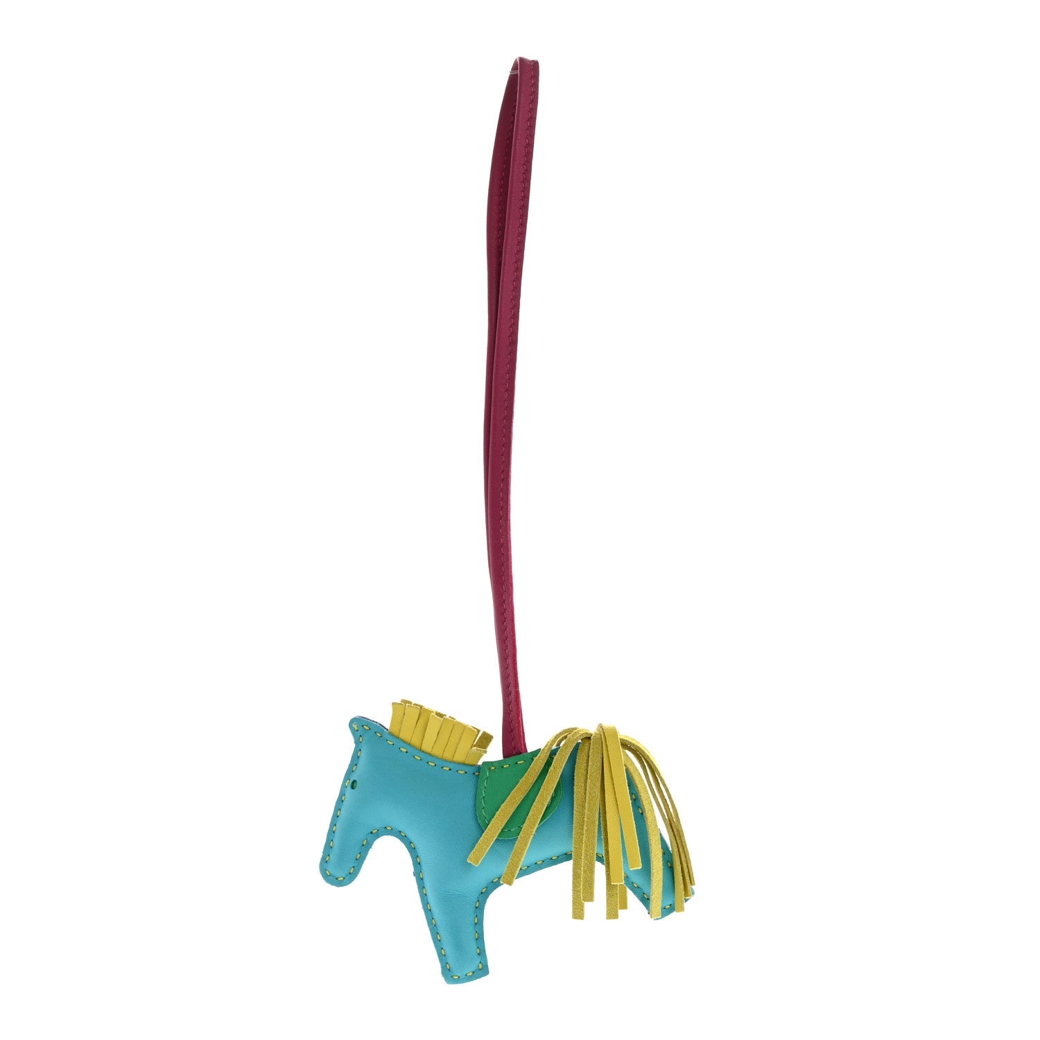 Milo Lambskin Grigri Reversible Rodeo Bag Charm PM Bleu Azteque Menthe Soufre Tosca Bleu Electrique Rose Shocking
